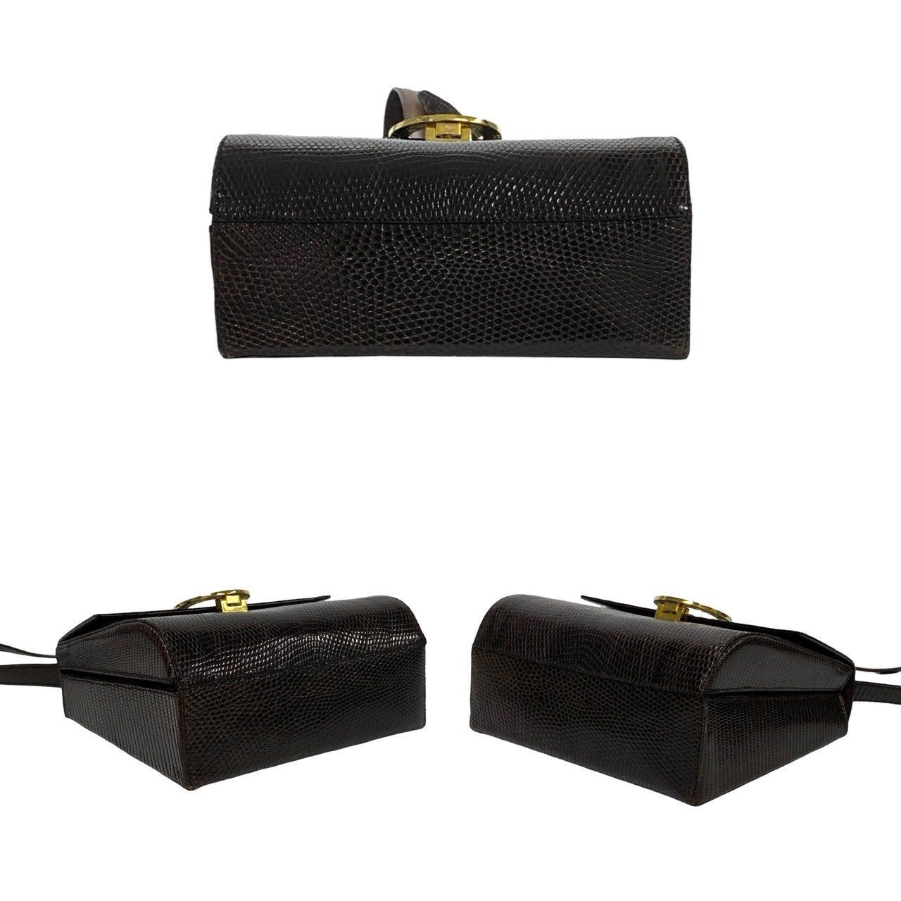 Celine Celine Shoulder Bag Brown Lizard Size ONE SIZE - 6 Thumbnail