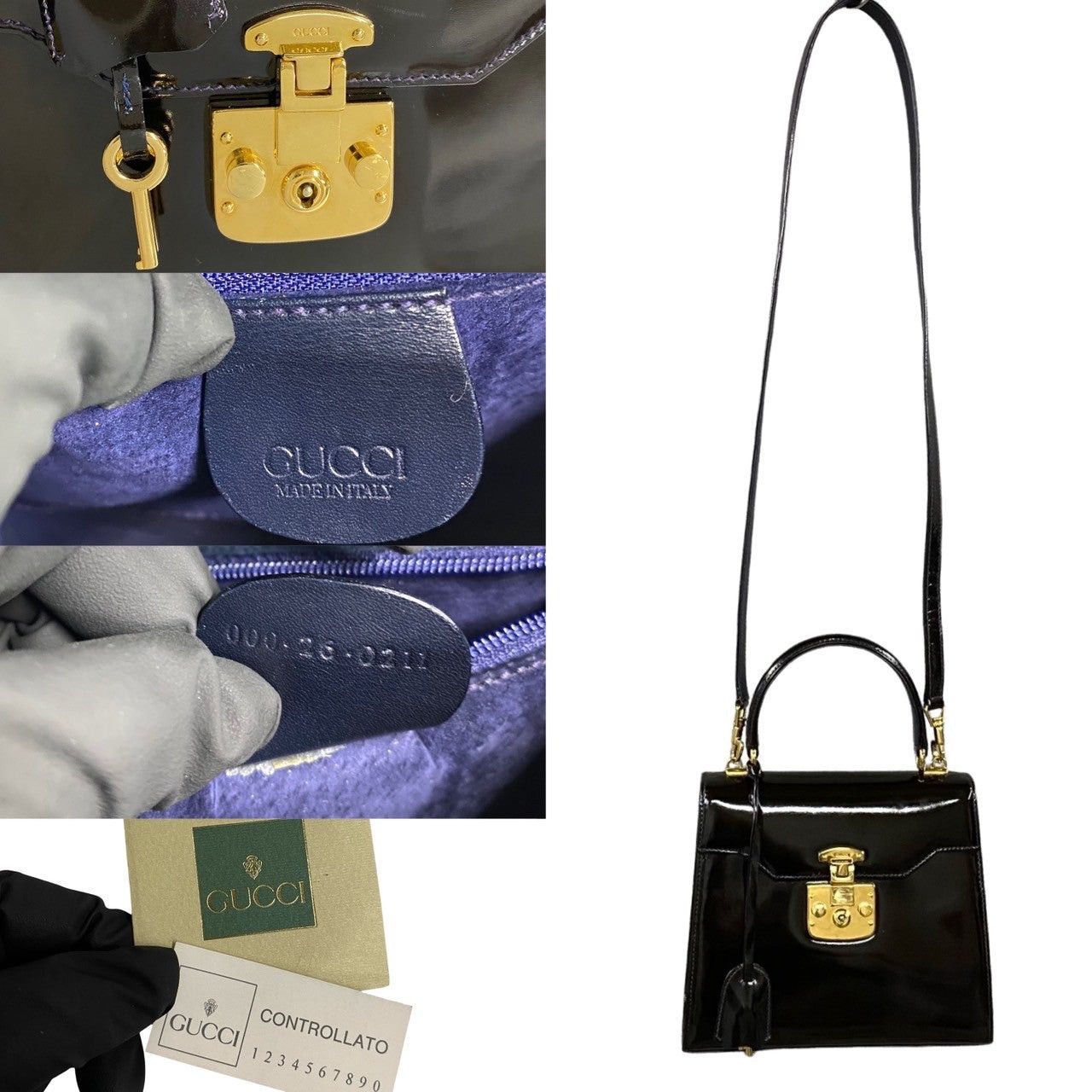 Gucci Gucci Shoulder Bag Black Leather Size ONE SIZE - 2 Thumbnail