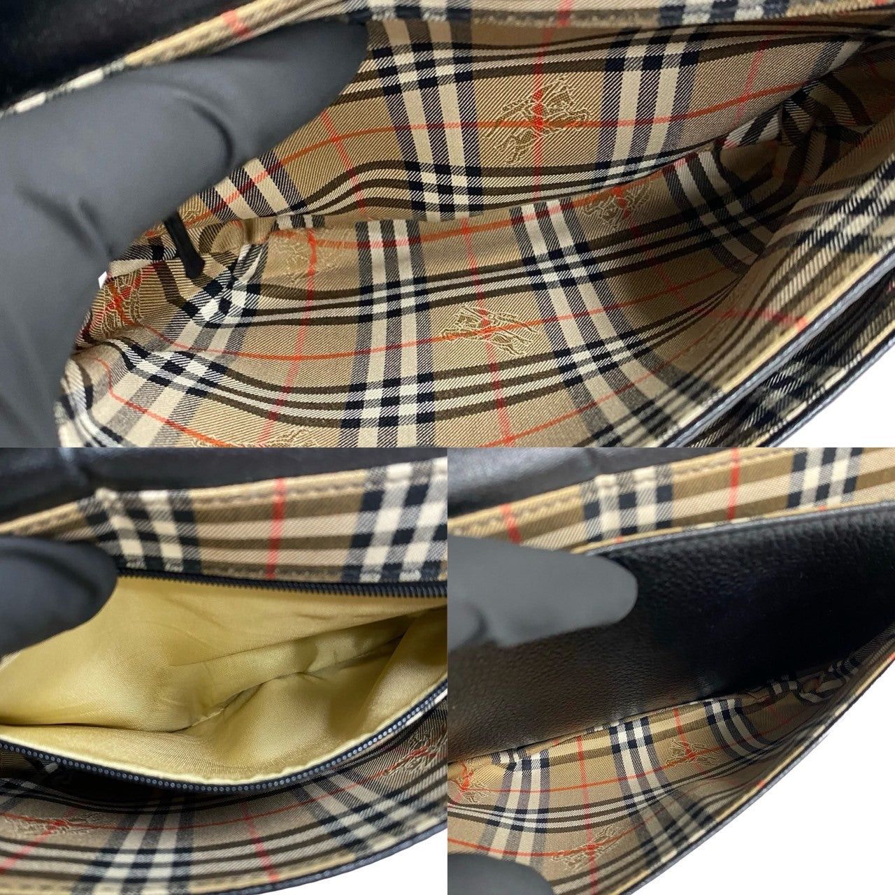 Burberry Burberry Shoulder Bag Black Leather Size ONE SIZE - 8 Thumbnail