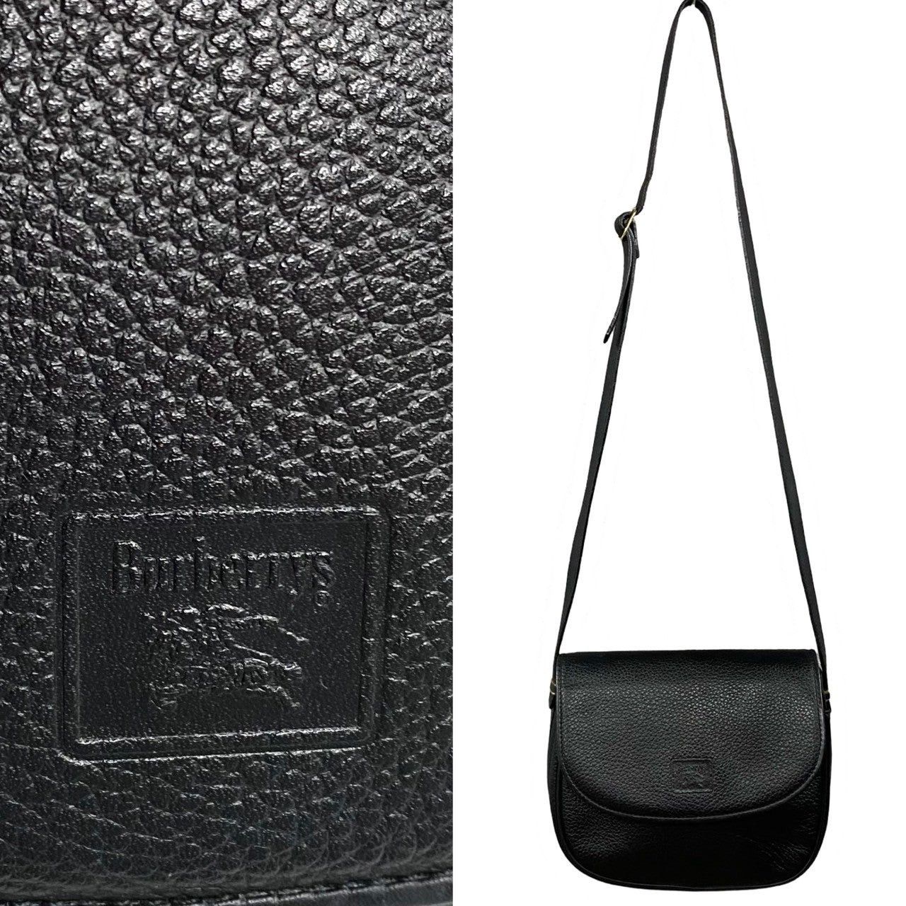 Burberry Burberry Shoulder Bag Black Leather Size ONE SIZE - 3 Thumbnail