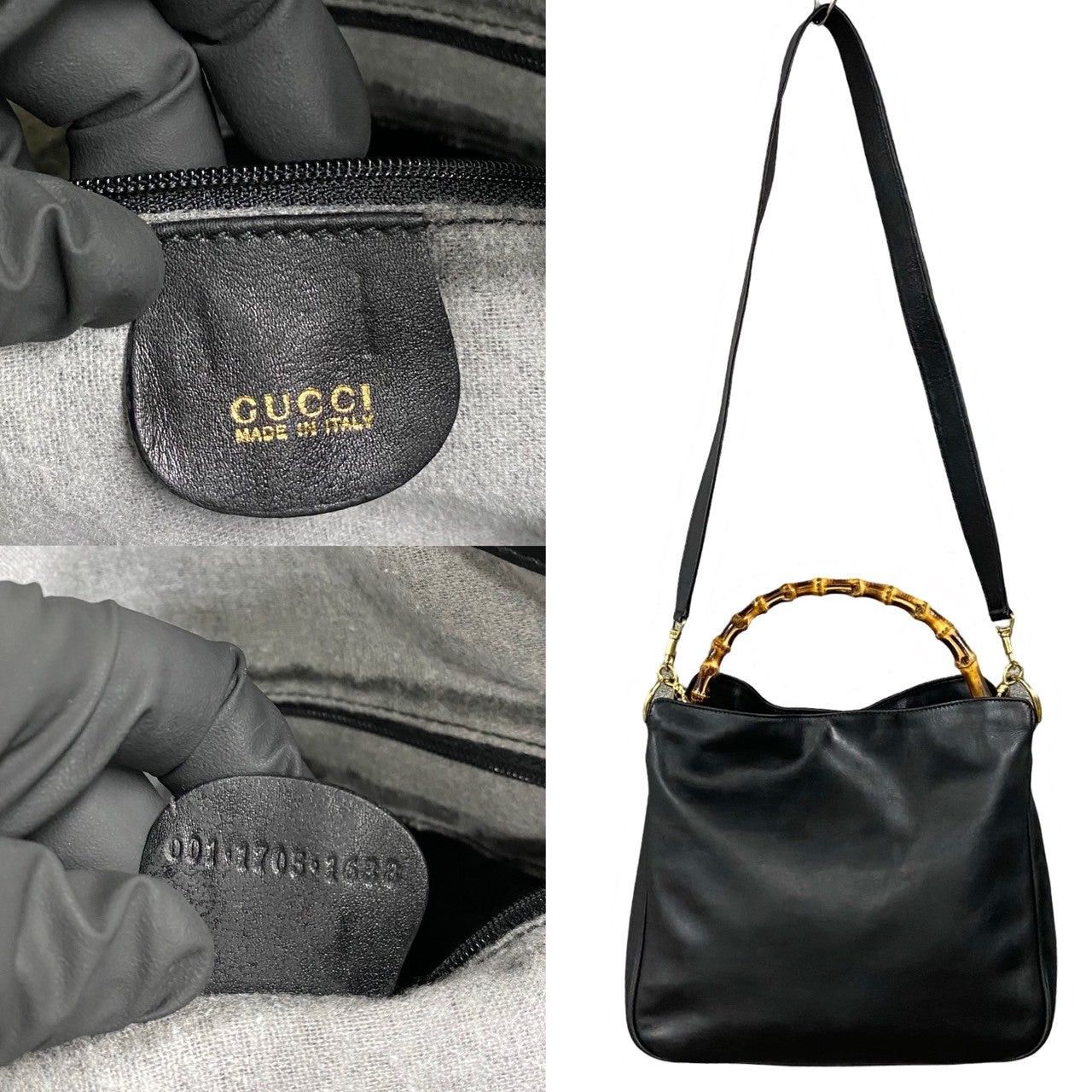 Gucci Gucci Shoulder Bag Black Leather Size ONE SIZE - 3 Thumbnail