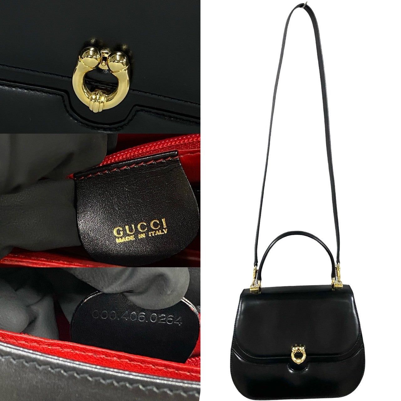 Gucci Gucci Shoulder Bag Black Leather Size ONE SIZE - 3 Thumbnail