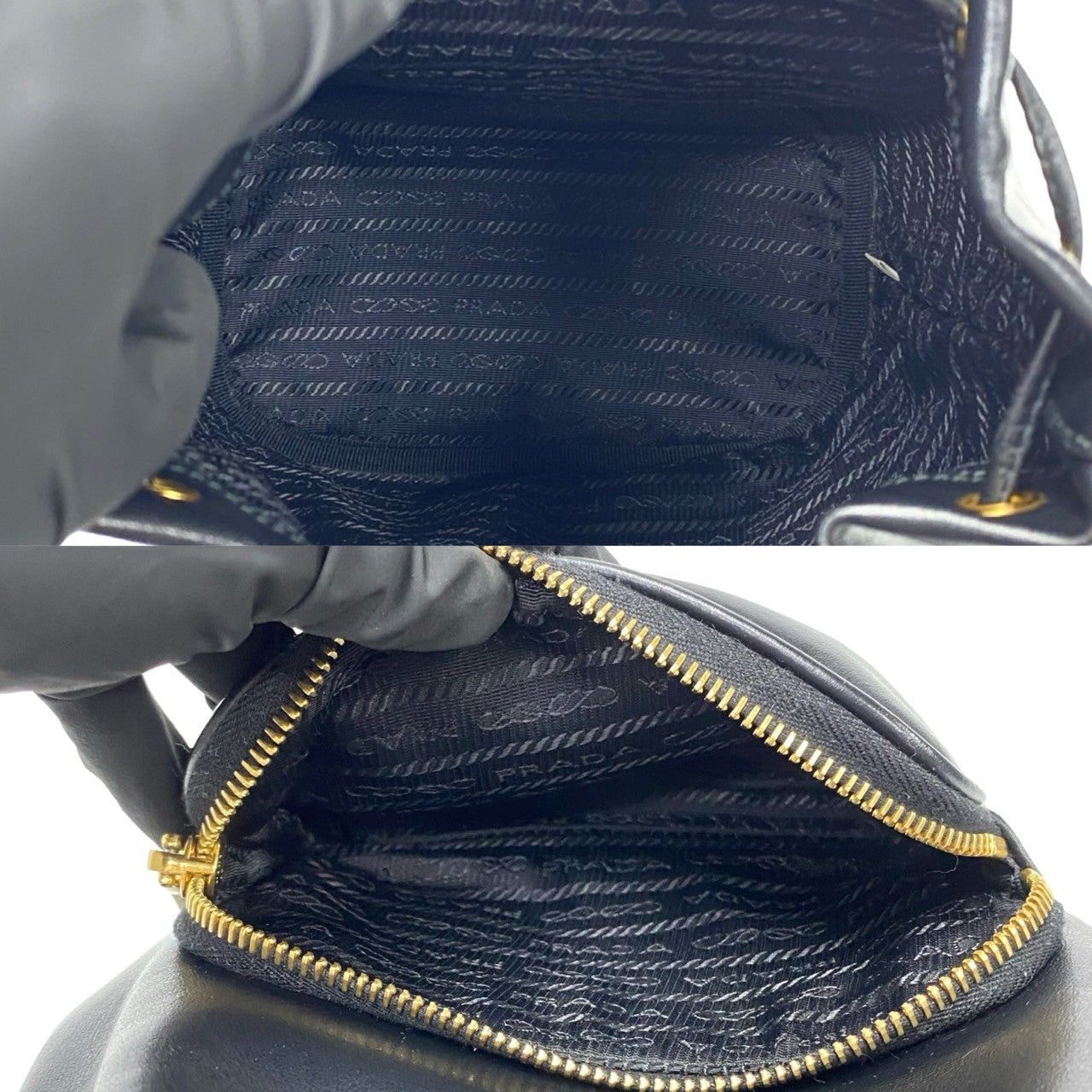 Prada Prada Shoulder Bag Black Leather Size ONE SIZE - 8 Thumbnail
