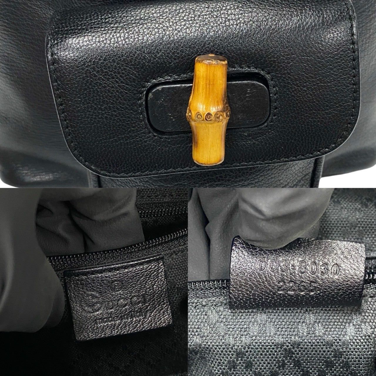 Gucci Gucci Backpack Black Leather Size ONE SIZE - 3 Thumbnail