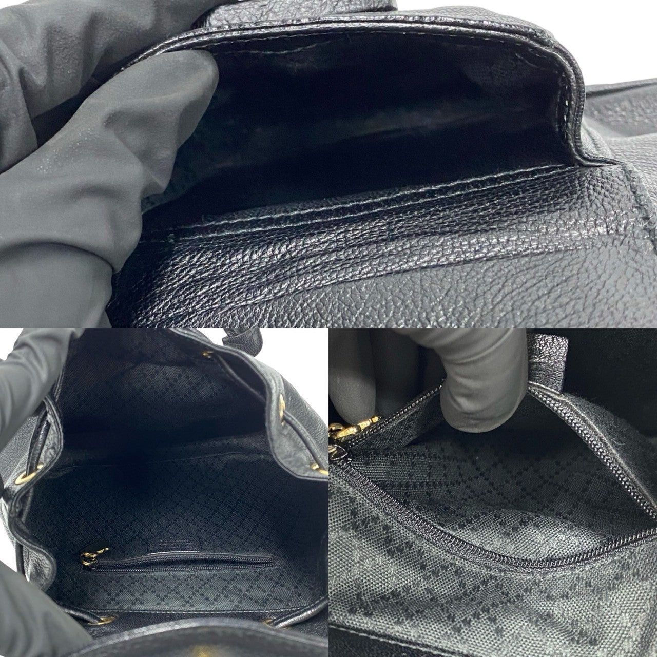 Gucci Gucci Backpack Black Leather Size ONE SIZE - 8 Thumbnail
