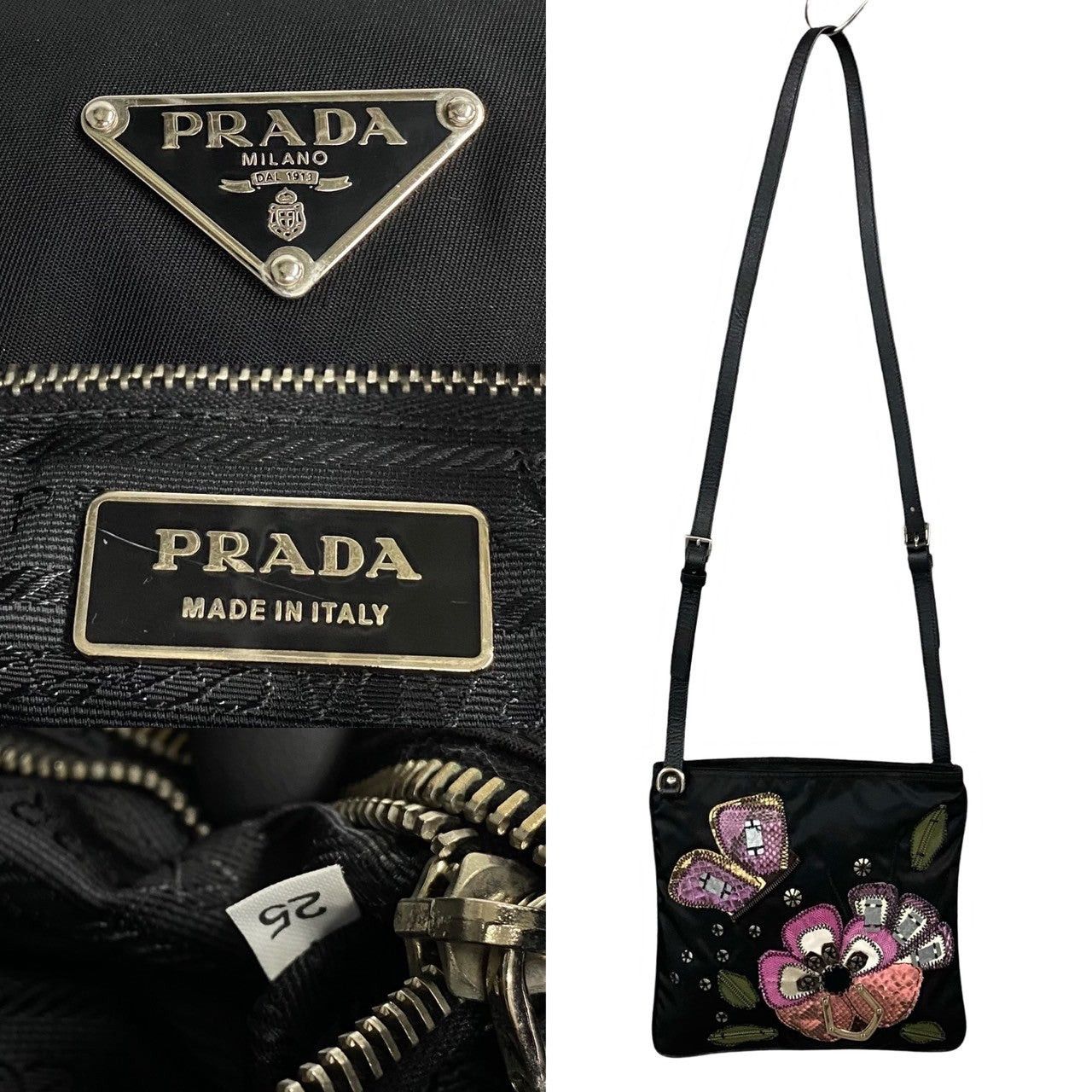Prada Prada Shoulder Bag Black Nylon Size ONE SIZE - 3 Thumbnail