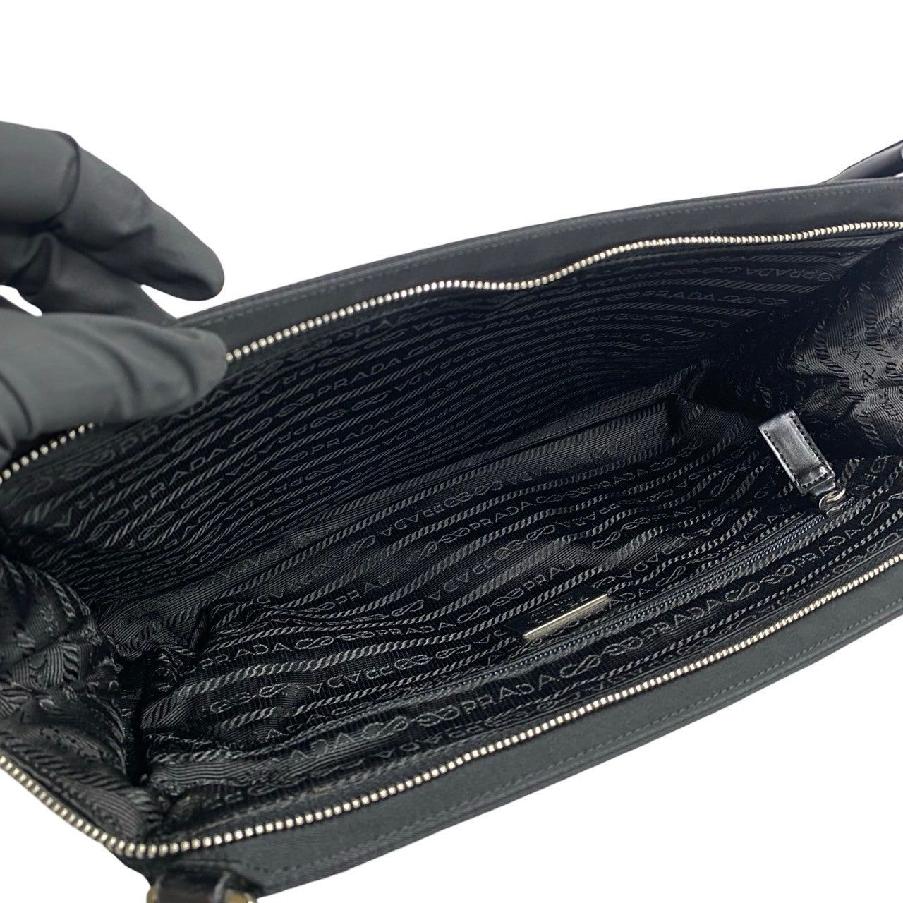 Prada Prada Handbag Black Leather Size ONE SIZE - 9 Thumbnail