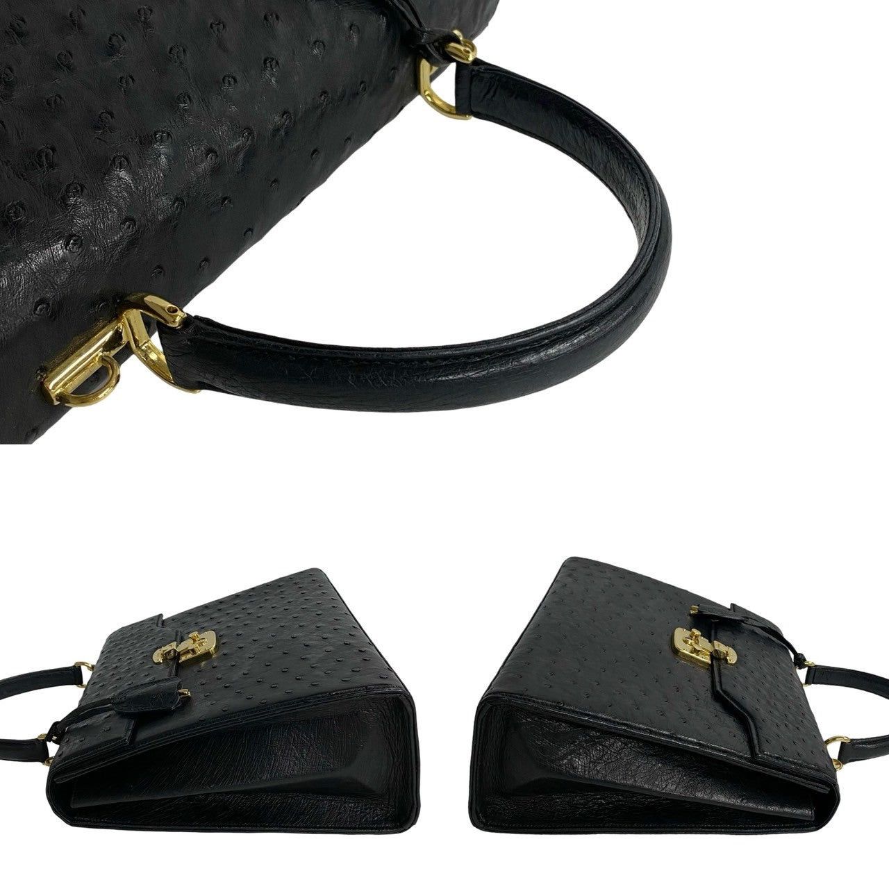 Gucci Gucci Shoulder Bag Black Ostrich Size ONE SIZE - 5 Thumbnail