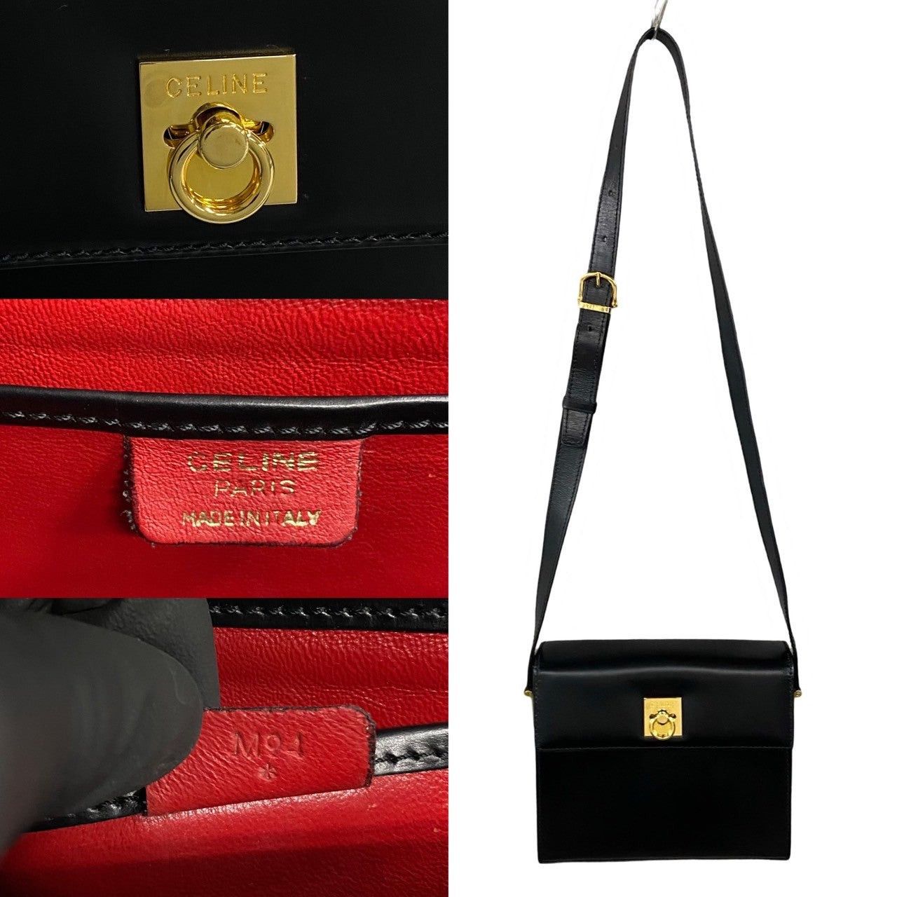 Celine Celine Shoulder Bag Black Leather Size ONE SIZE - 3 Thumbnail