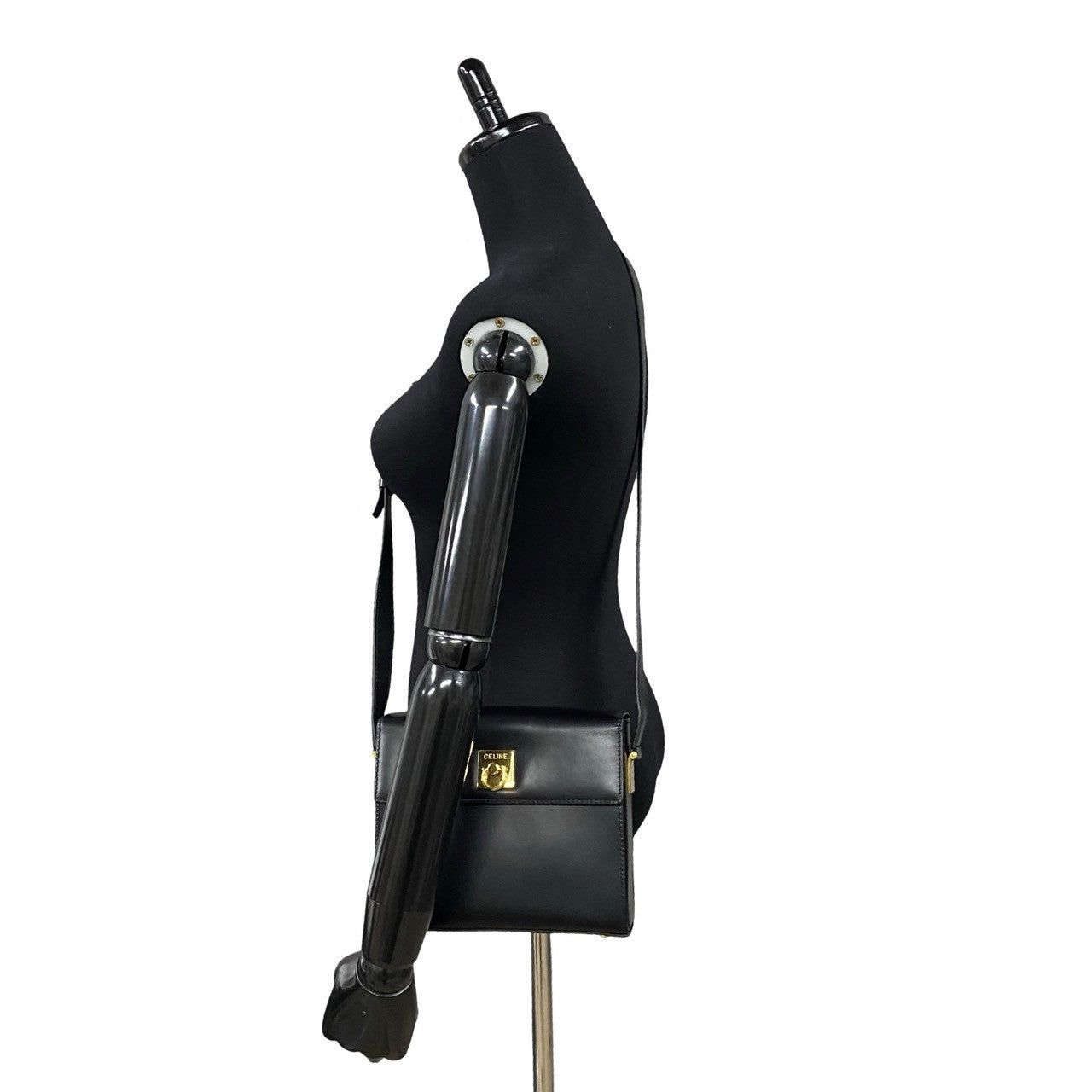 Celine Celine Shoulder Bag Black Leather Size ONE SIZE - 2 Thumbnail