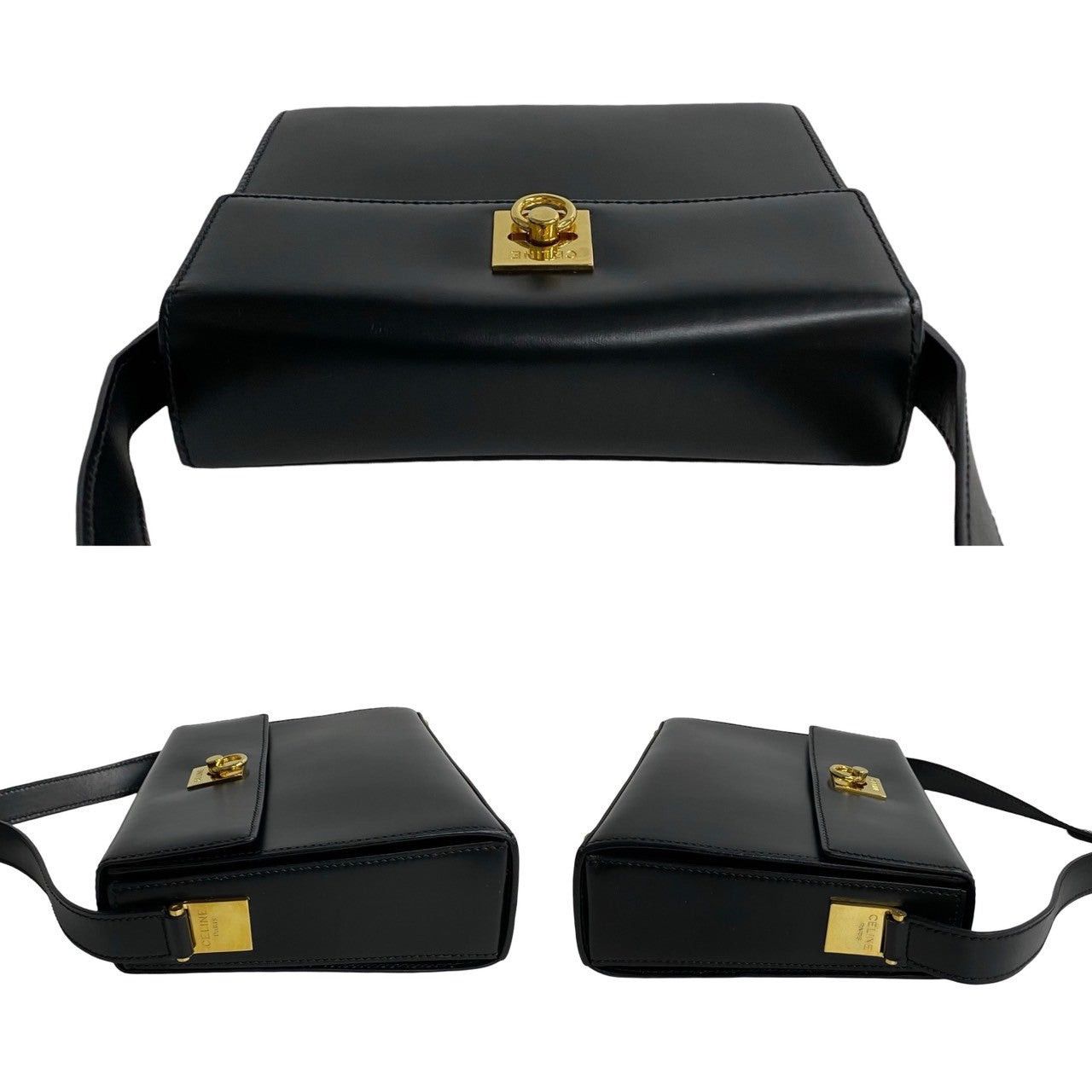 Celine Celine Shoulder Bag Black Leather Size ONE SIZE - 5 Thumbnail