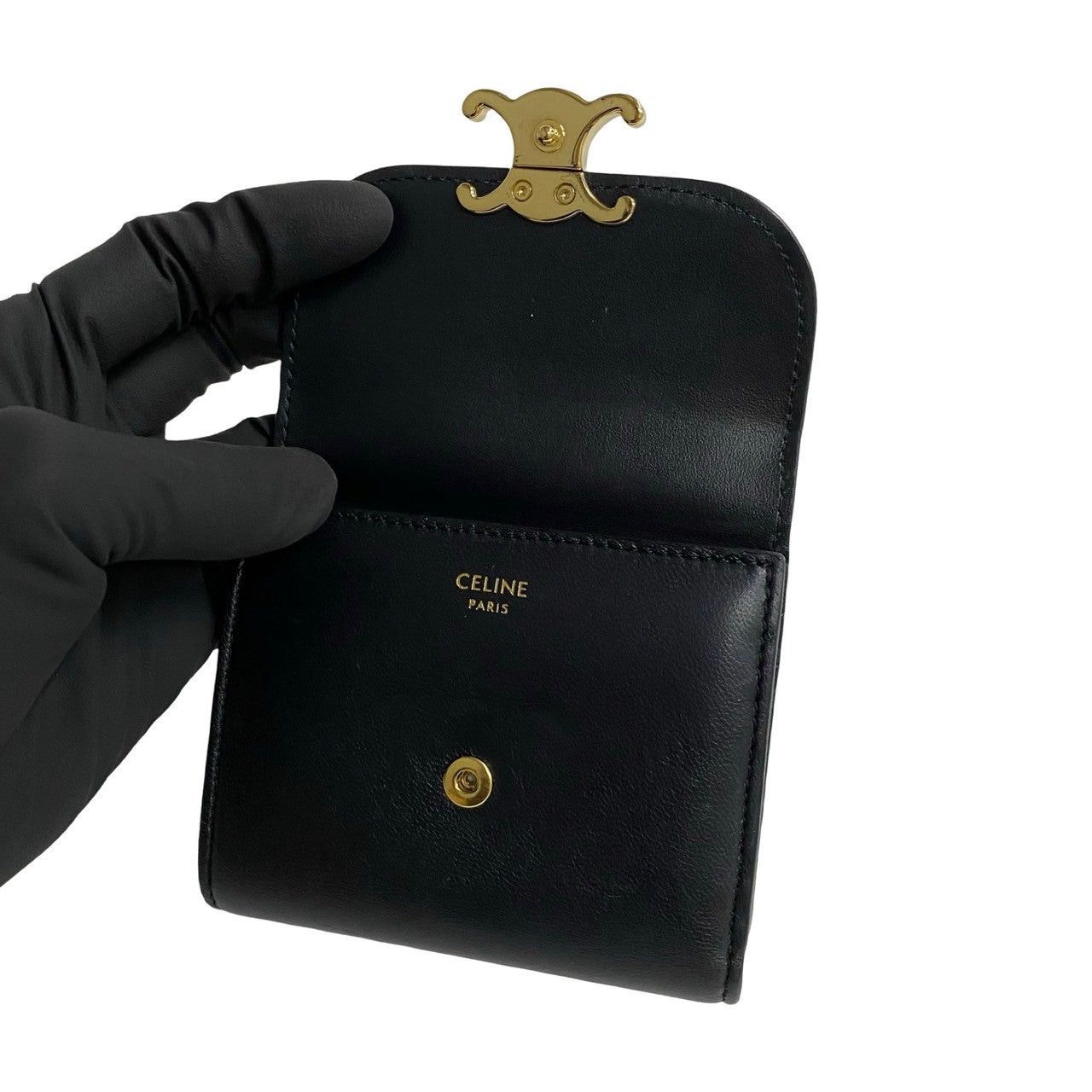 Celine Celine Wallet Black Leather Size ONE SIZE - 7 Thumbnail