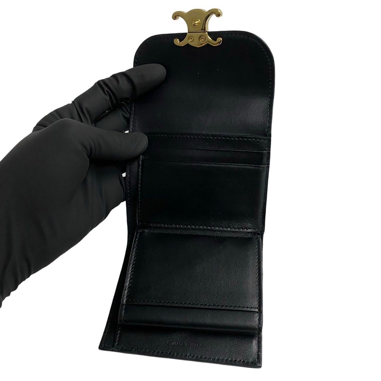 Celine Celine Wallet Black Leather Size ONE SIZE - 6 Thumbnail