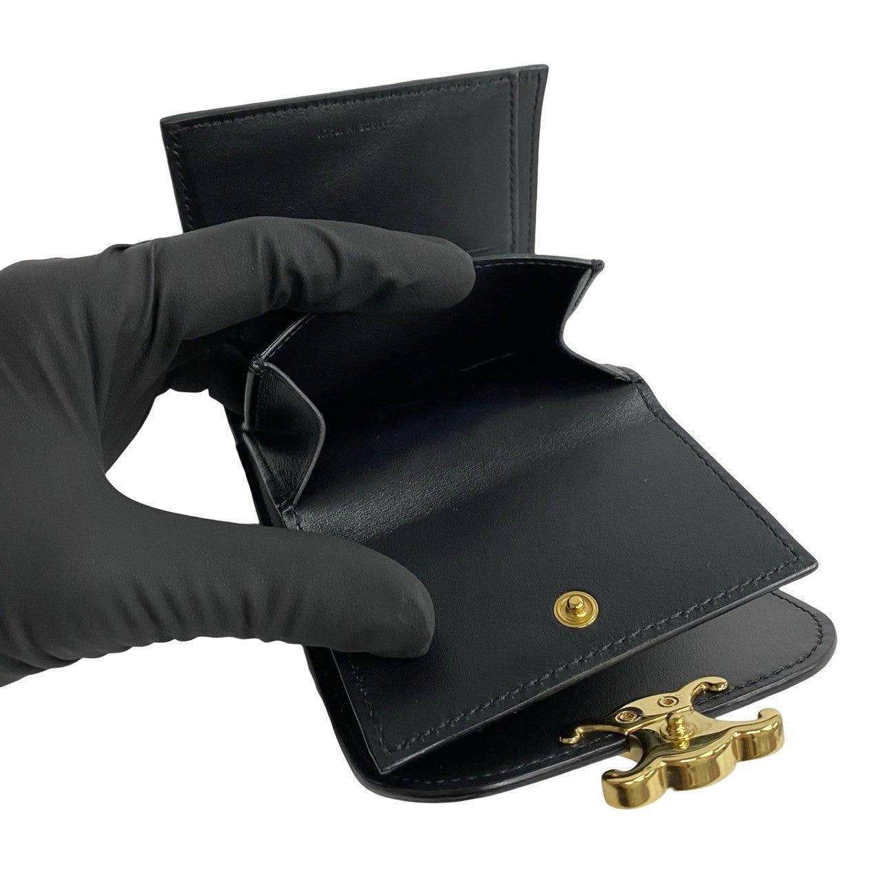 Celine Celine Wallet Black Leather Size ONE SIZE - 8 Thumbnail