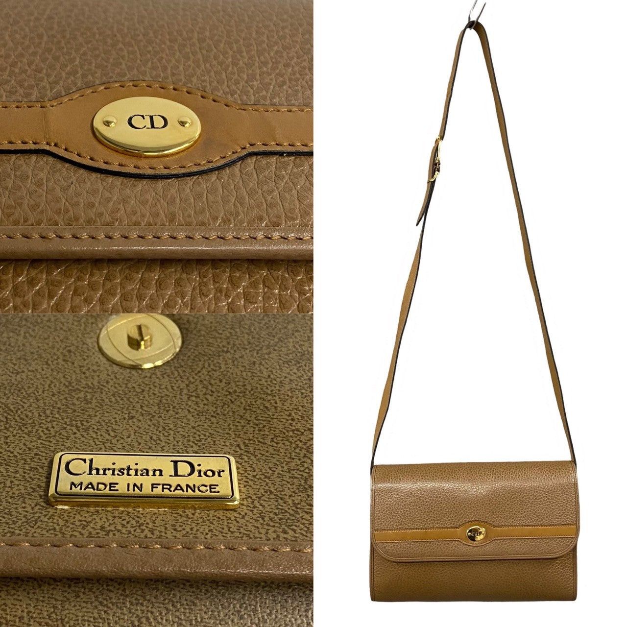 Dior Dior Shoulder Bag Brown Leather Size ONE SIZE - 3 Thumbnail