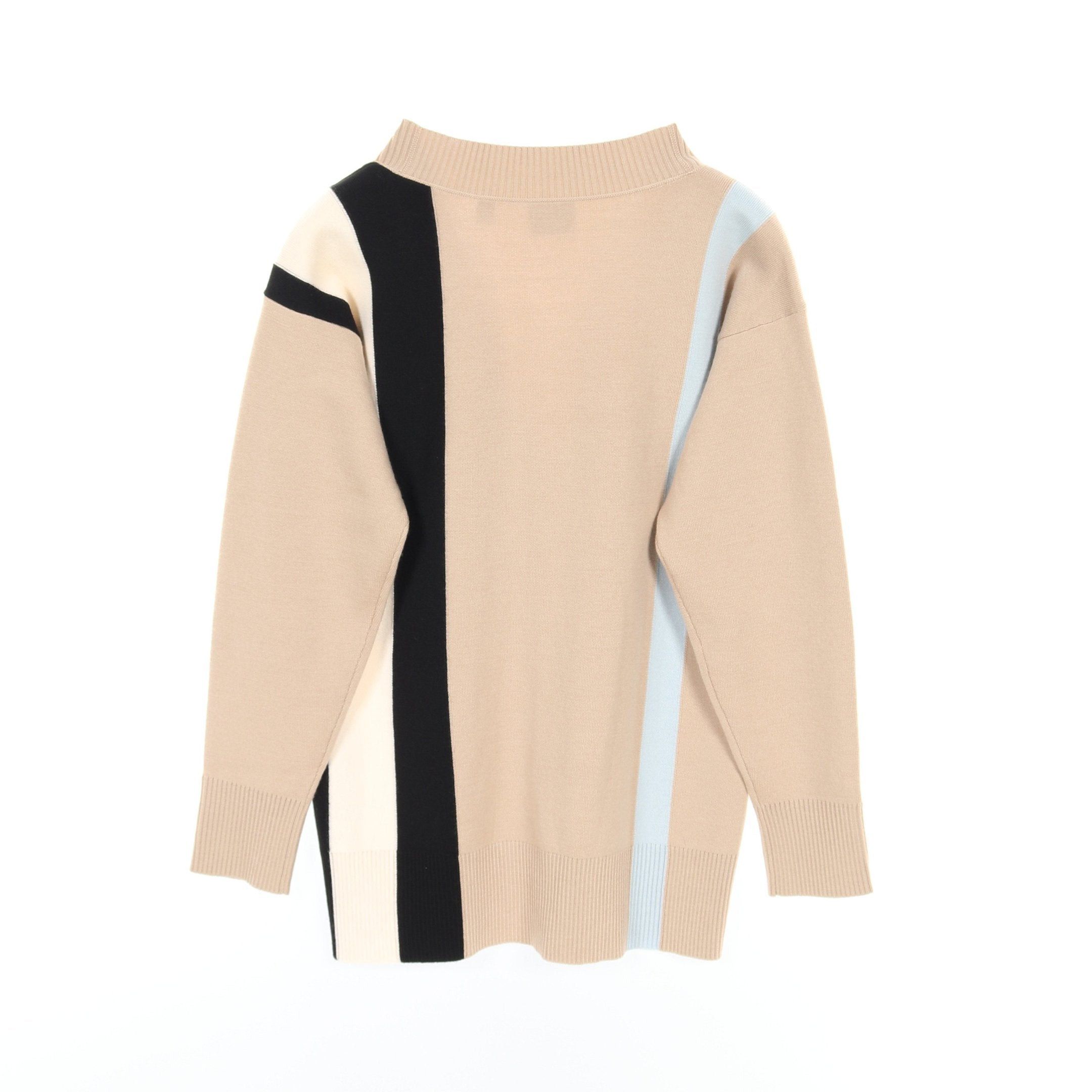 Burberry Burberry Cardigan V-Neck Logo Wool Beige Multicolor Size ONE SIZE - 2 Thumbnail