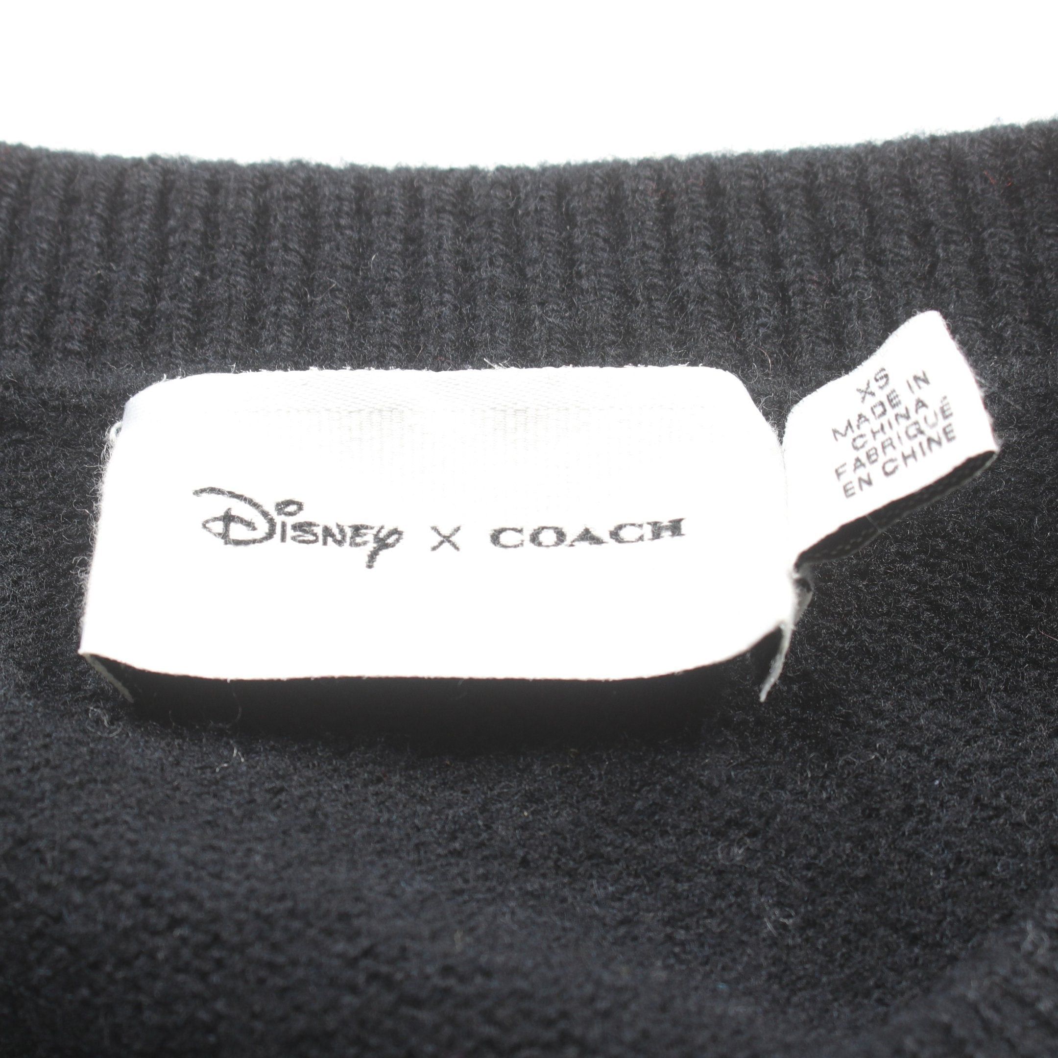 Coach Coach Coach * Disney Sweater Knit Crew Neck Wool Black Multicolor Size ONE SIZE - 3 Thumbnail