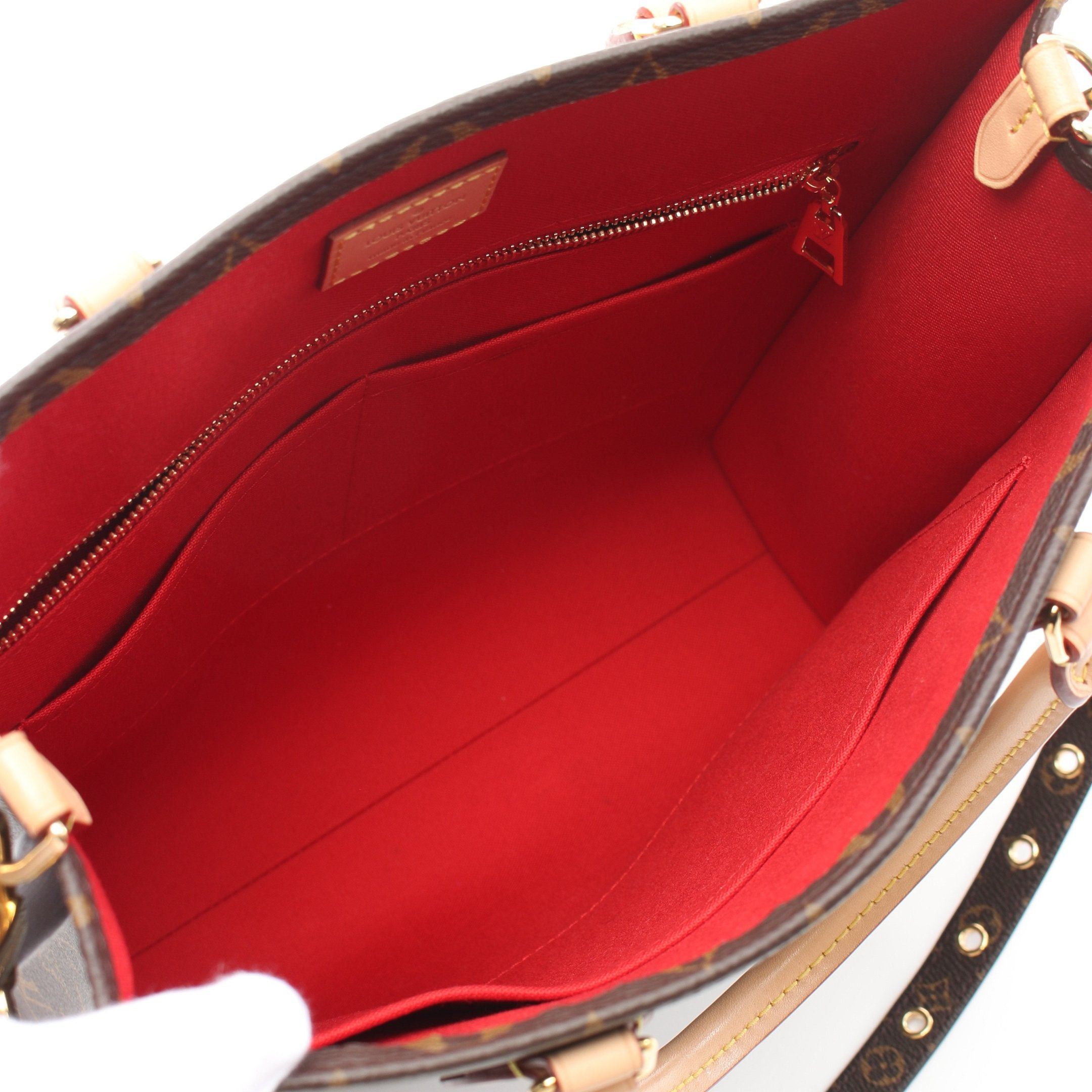 Louis Vuitton Louis Vuitton Sac Plat Pm Monogram Handbag Tote Bag Leather Brown Size ONE SIZE - 3 Thumbnail