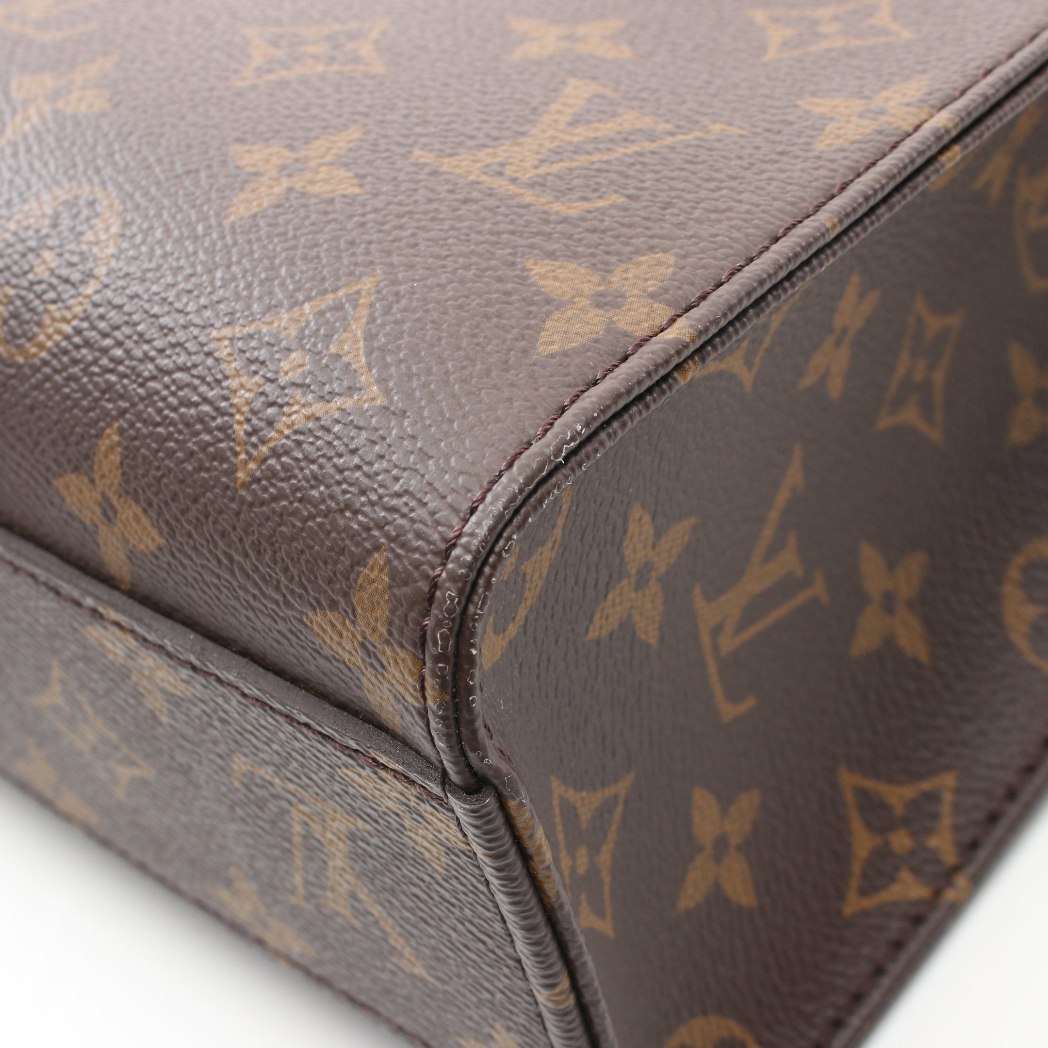 Louis Vuitton Louis Vuitton Sac Plat Pm Monogram Handbag Tote Bag Leather Brown Size ONE SIZE - 5 Thumbnail