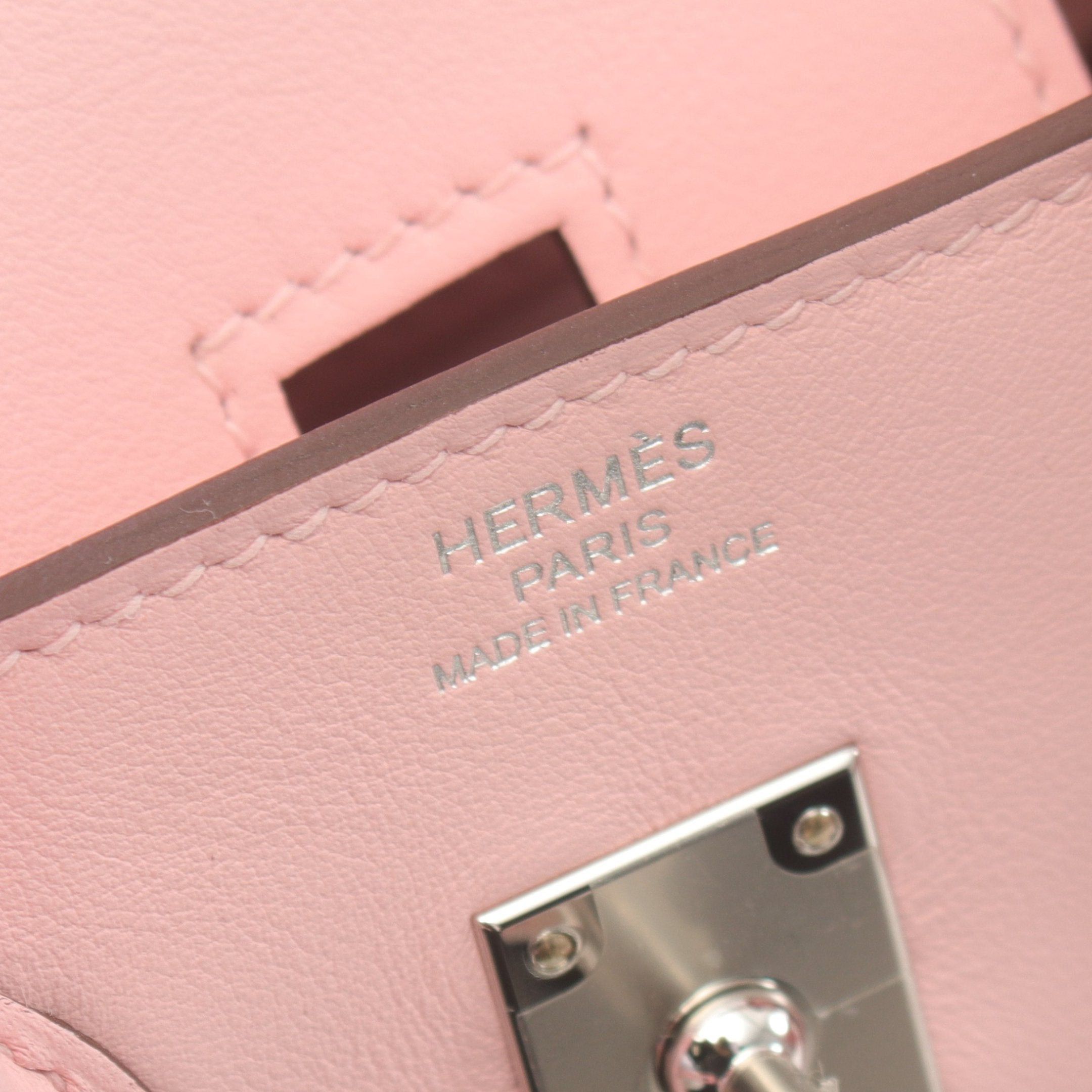 Hermes Hermes Birkin 25 Rose Sakura Handbag Veau Swift Pink Silver Hardware Double Engraved Size ONE SIZE - 4 Thumbnail