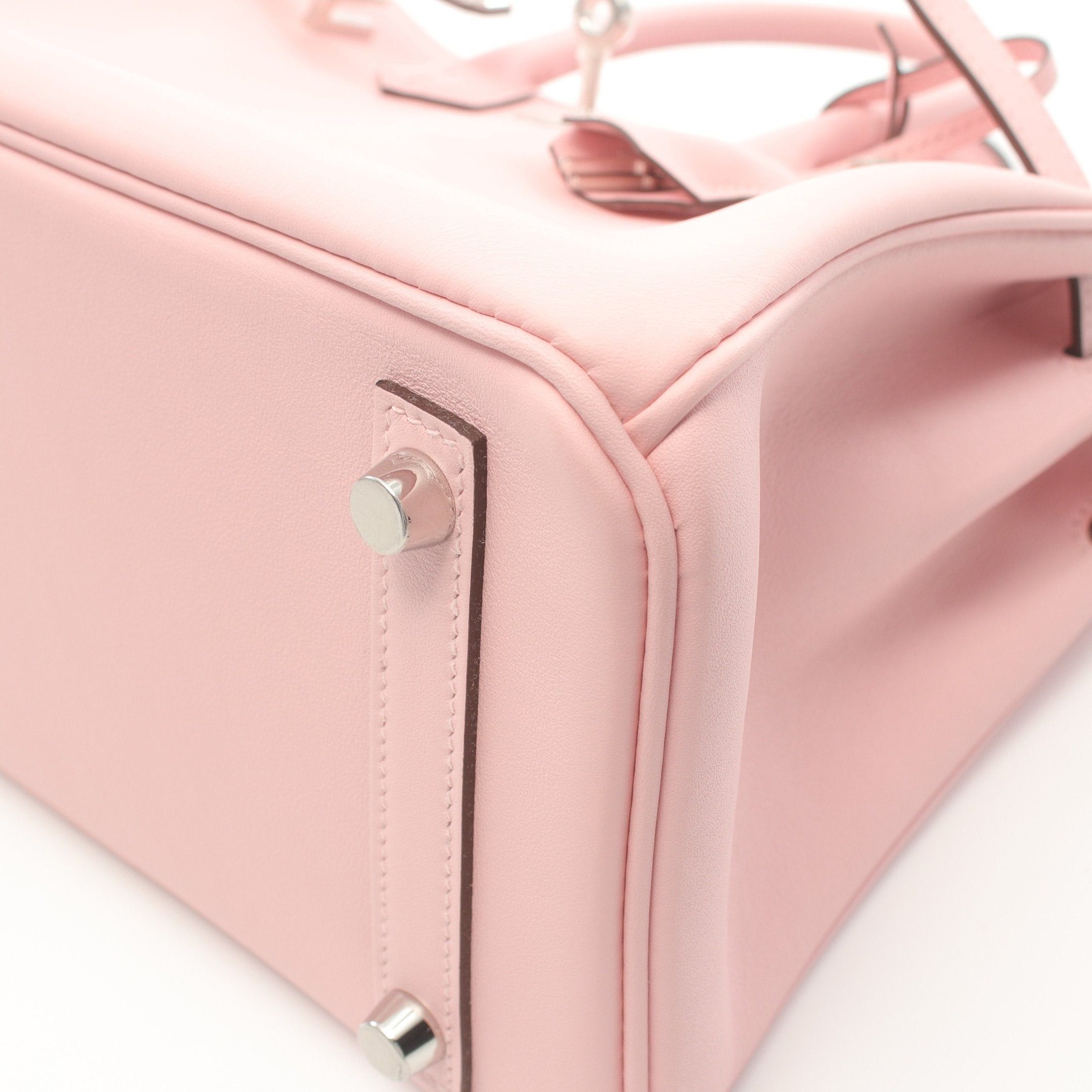 Hermes Hermes Birkin 25 Rose Sakura Handbag Veau Swift Pink Silver Hardware Double Engraved Size ONE SIZE - 6 Thumbnail