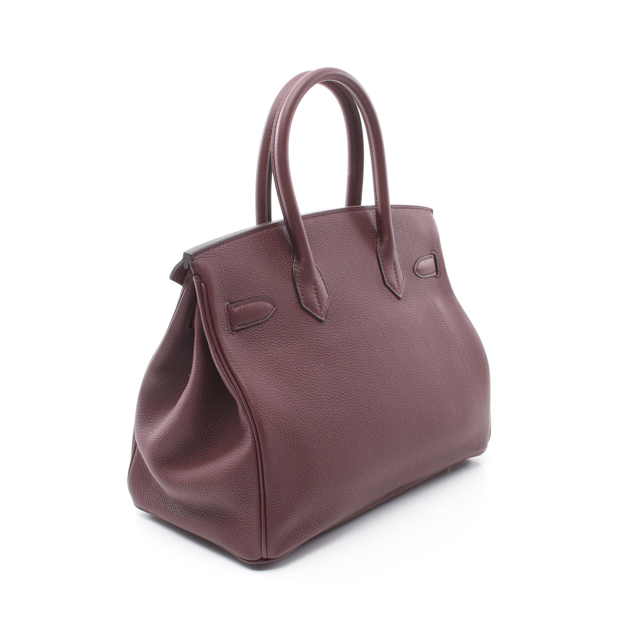 Hermes Hermes Birkin 30 Rouge Ash Handbag Togo Bordeaux Gold Hardware C Engraved Size ONE SIZE - 2 Thumbnail