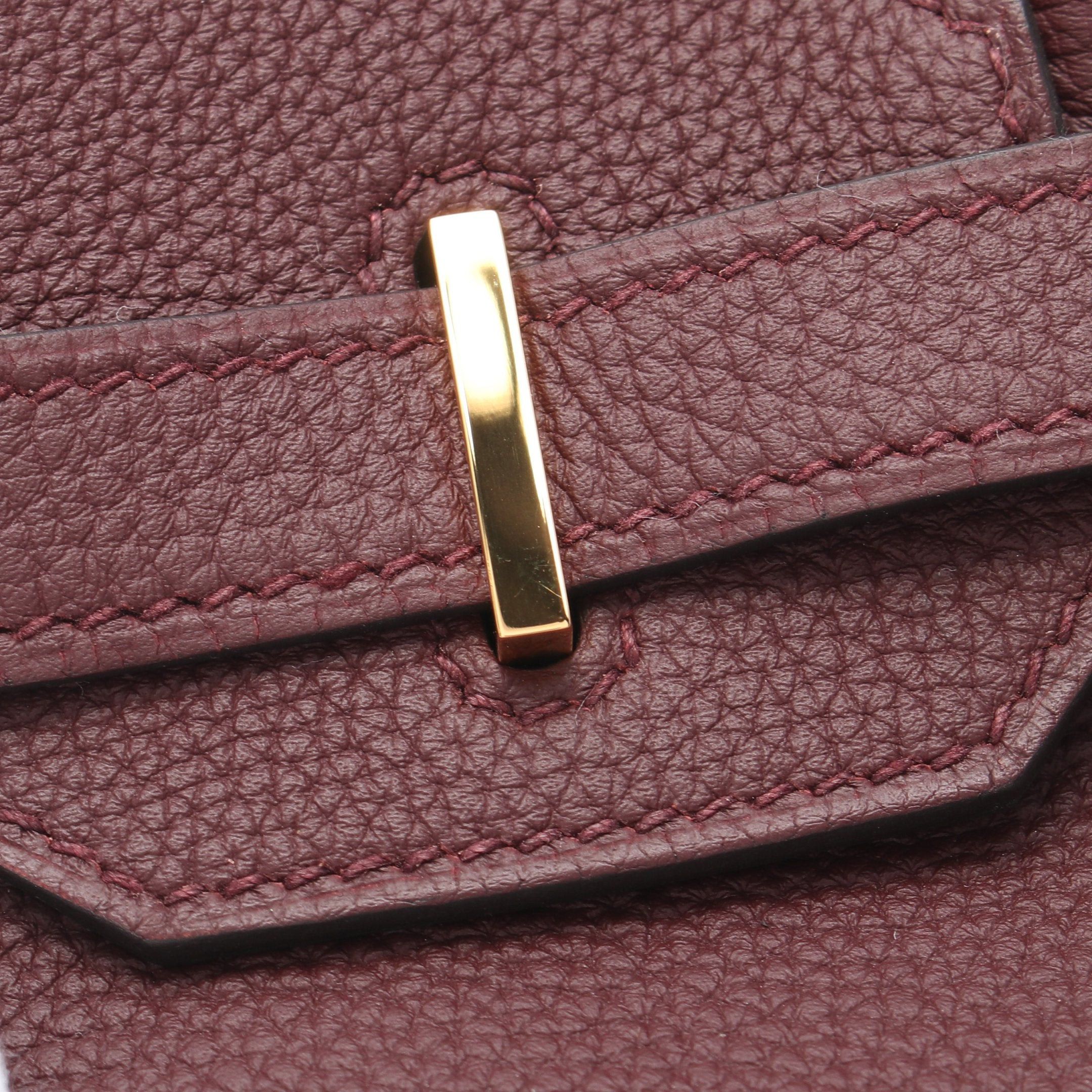Hermes Hermes Birkin 30 Rouge Ash Handbag Togo Bordeaux Gold Hardware C Engraved Size ONE SIZE - 7 Thumbnail
