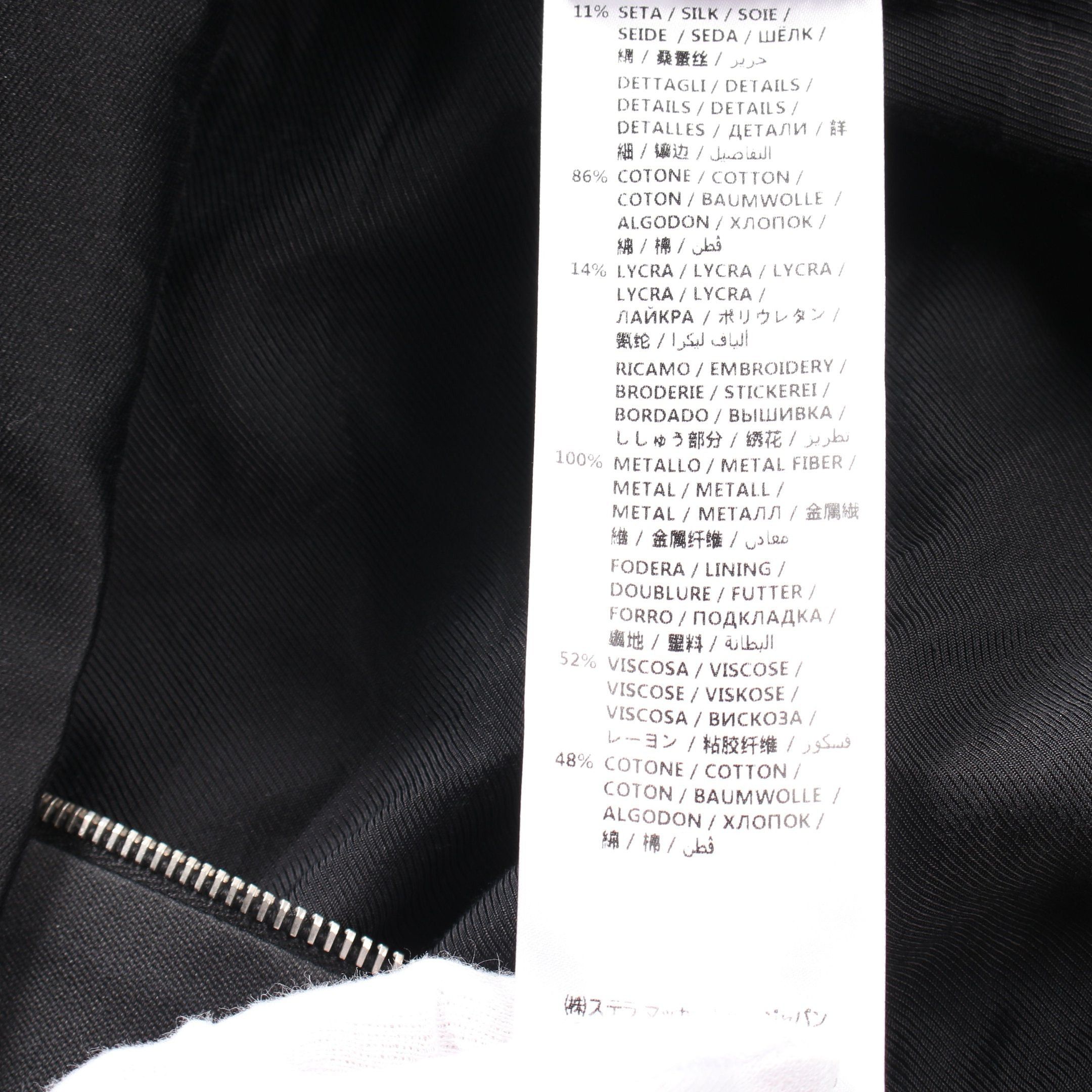 Stella McCartney Stella Mccartney Blouson Cotton Black Silver Size ONE SIZE - 6 Thumbnail