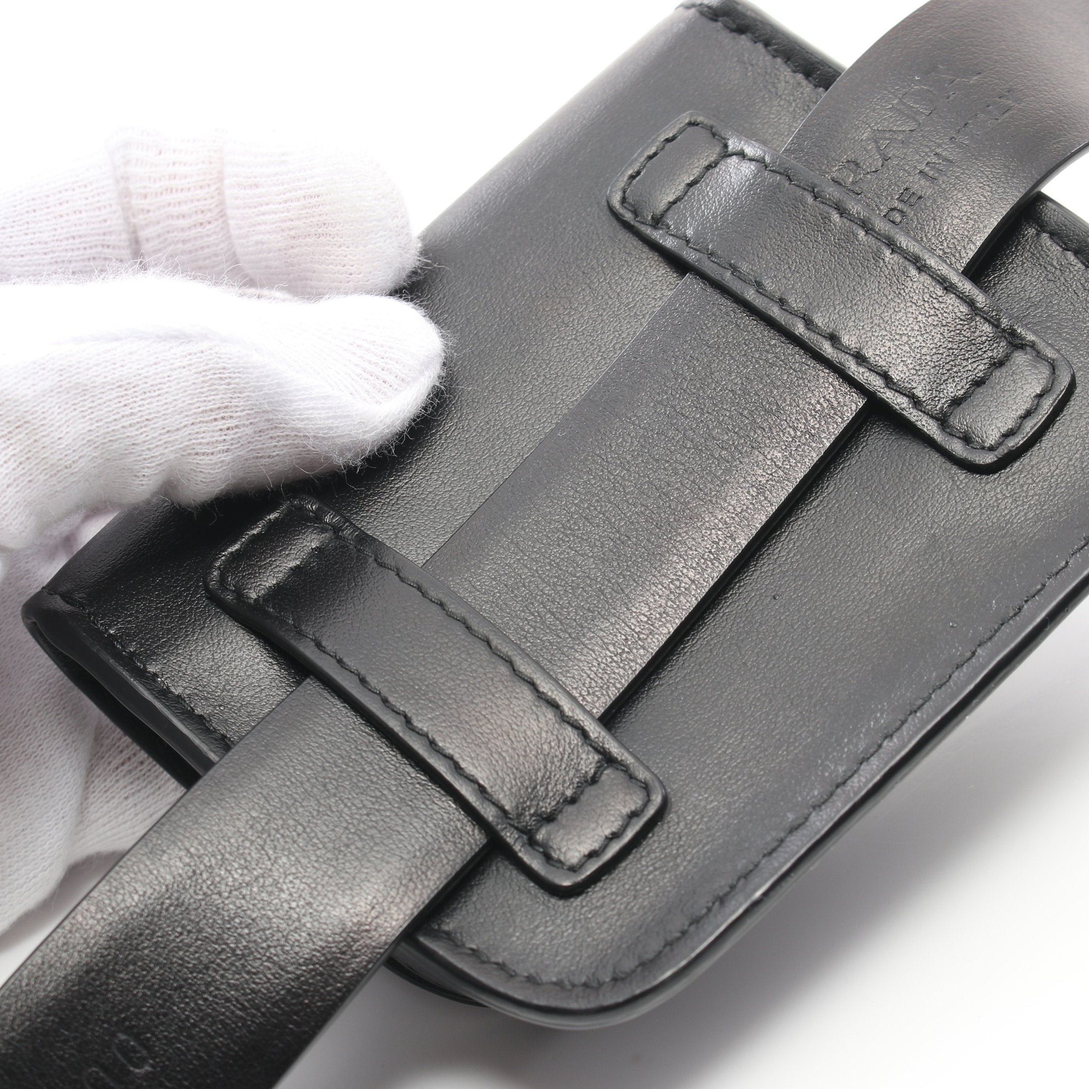 Prada Prada Body Bag Waist Leather Black Size ONE SIZE - 6 Thumbnail
