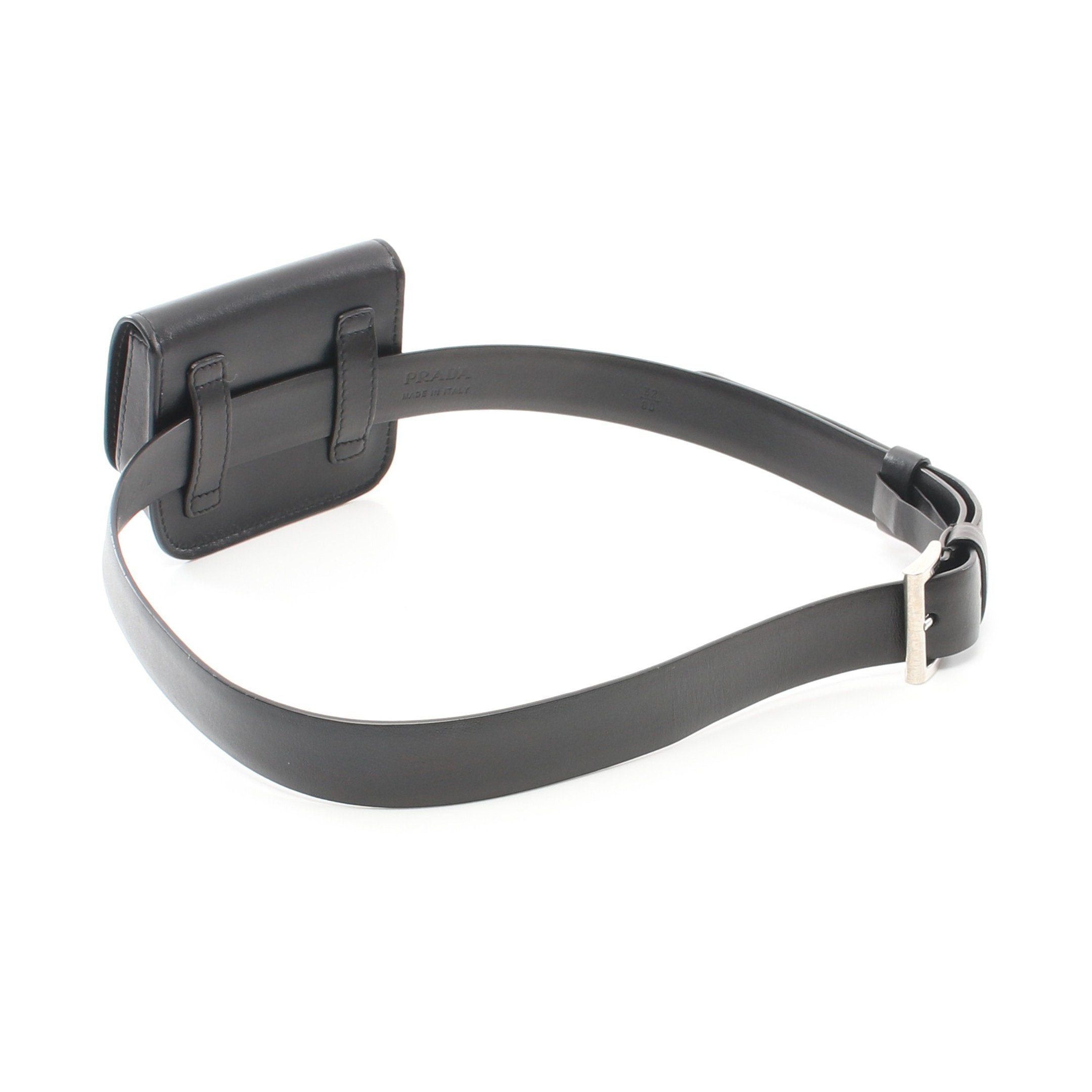 Prada Prada Body Bag Waist Leather Black Size ONE SIZE - 2 Thumbnail