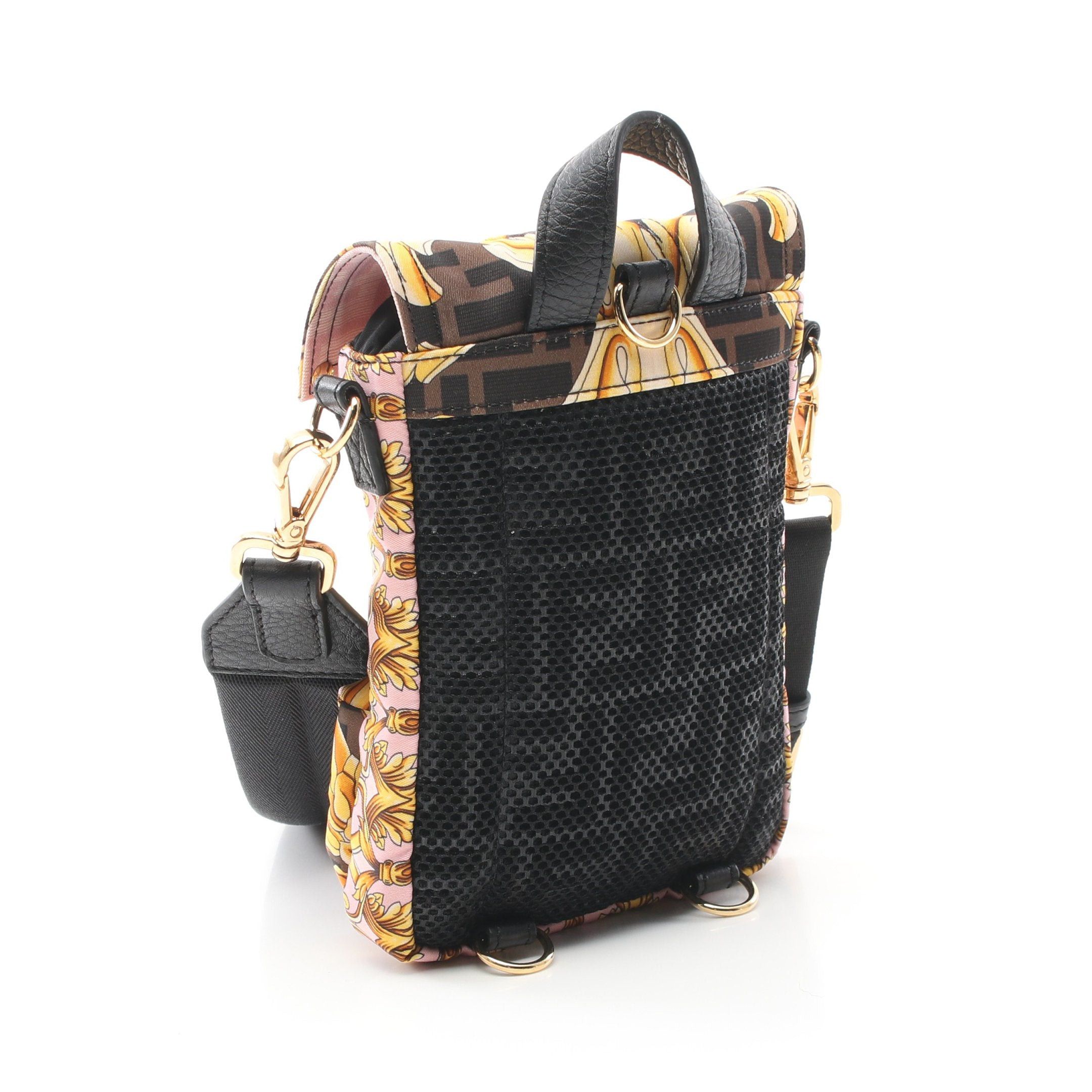 Fendi Fendi Fendi * Versace Fendace Shoulder Bag Nylon Canvas Leather Pink Multicolor Size ONE SIZE - 2 Thumbnail