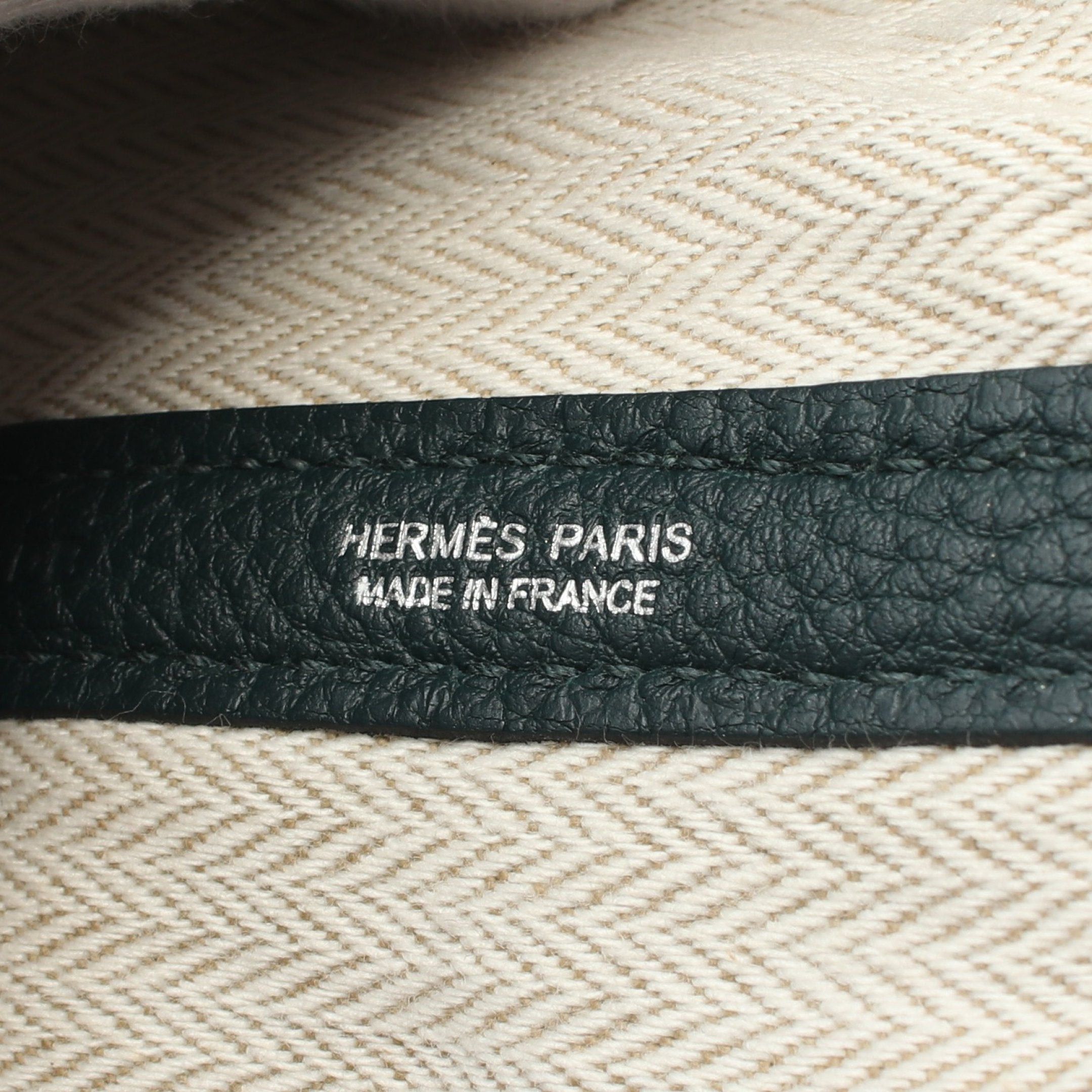 Hermes Hermes Garden Party Pm Handbag Tote Bag Negonda Leather Dark Green Silver Hardware C Engraved Size ONE SIZE - 4 Thumbnail