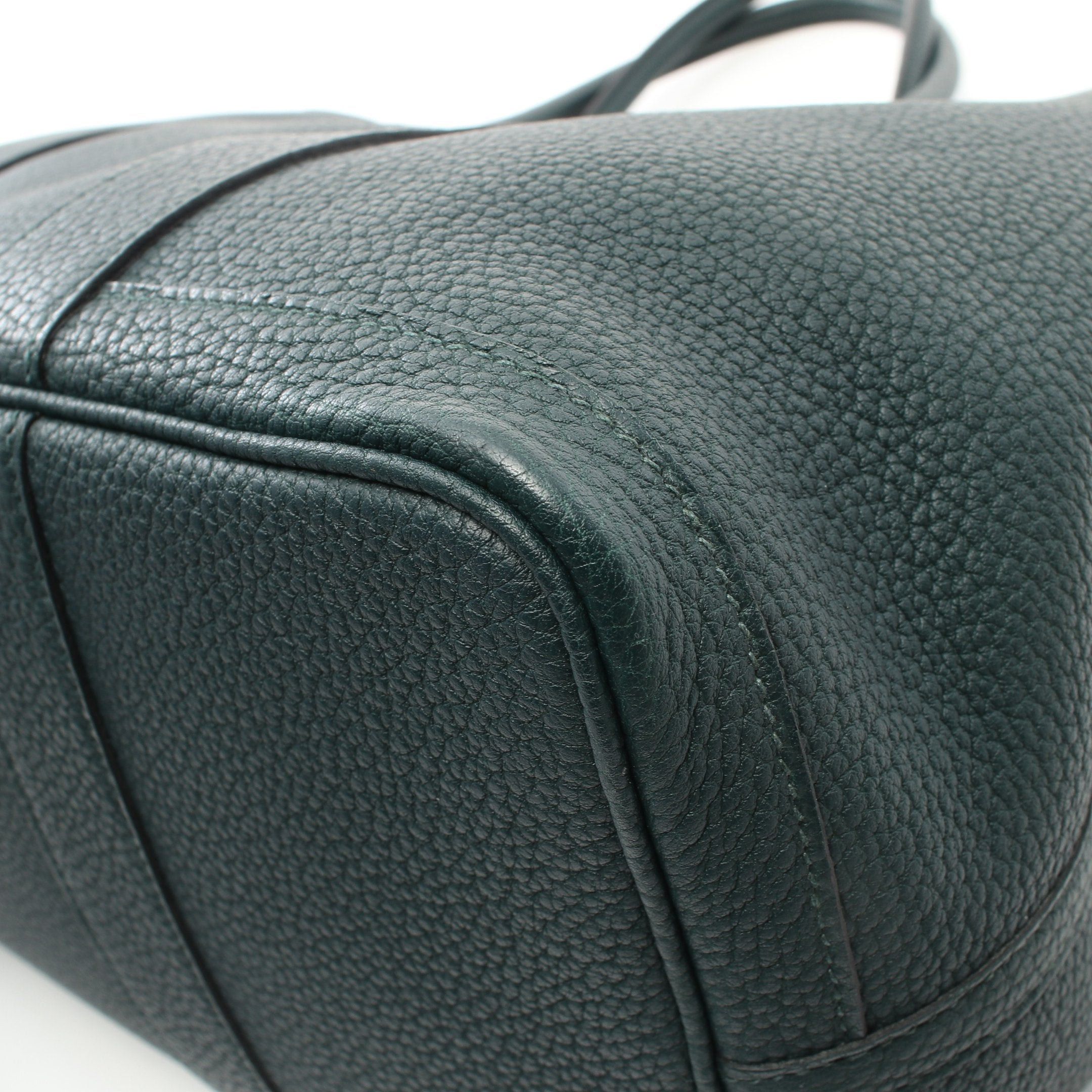 Hermes Hermes Garden Party Pm Handbag Tote Bag Negonda Leather Dark Green Silver Hardware C Engraved Size ONE SIZE - 7 Thumbnail