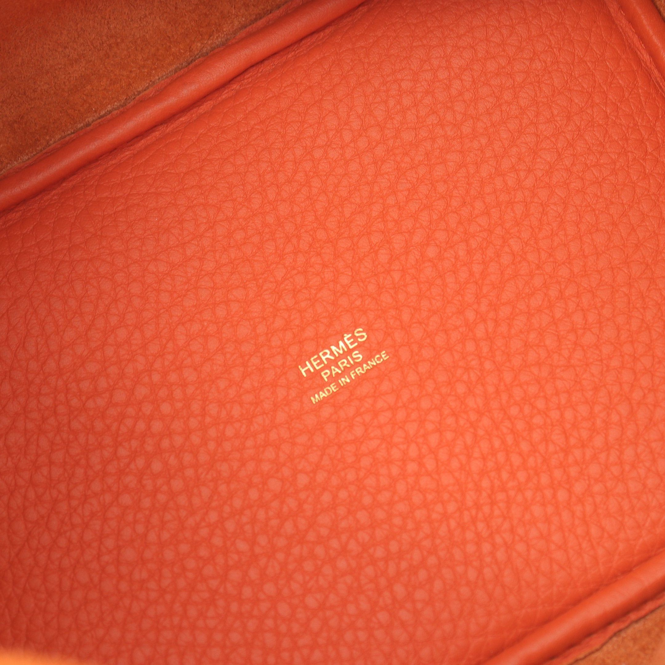 Hermes Hermes Picotan Lock Pm Handbag Clemence Leather Orange Gold Hardware Y Stamp Size ONE SIZE - 4 Thumbnail