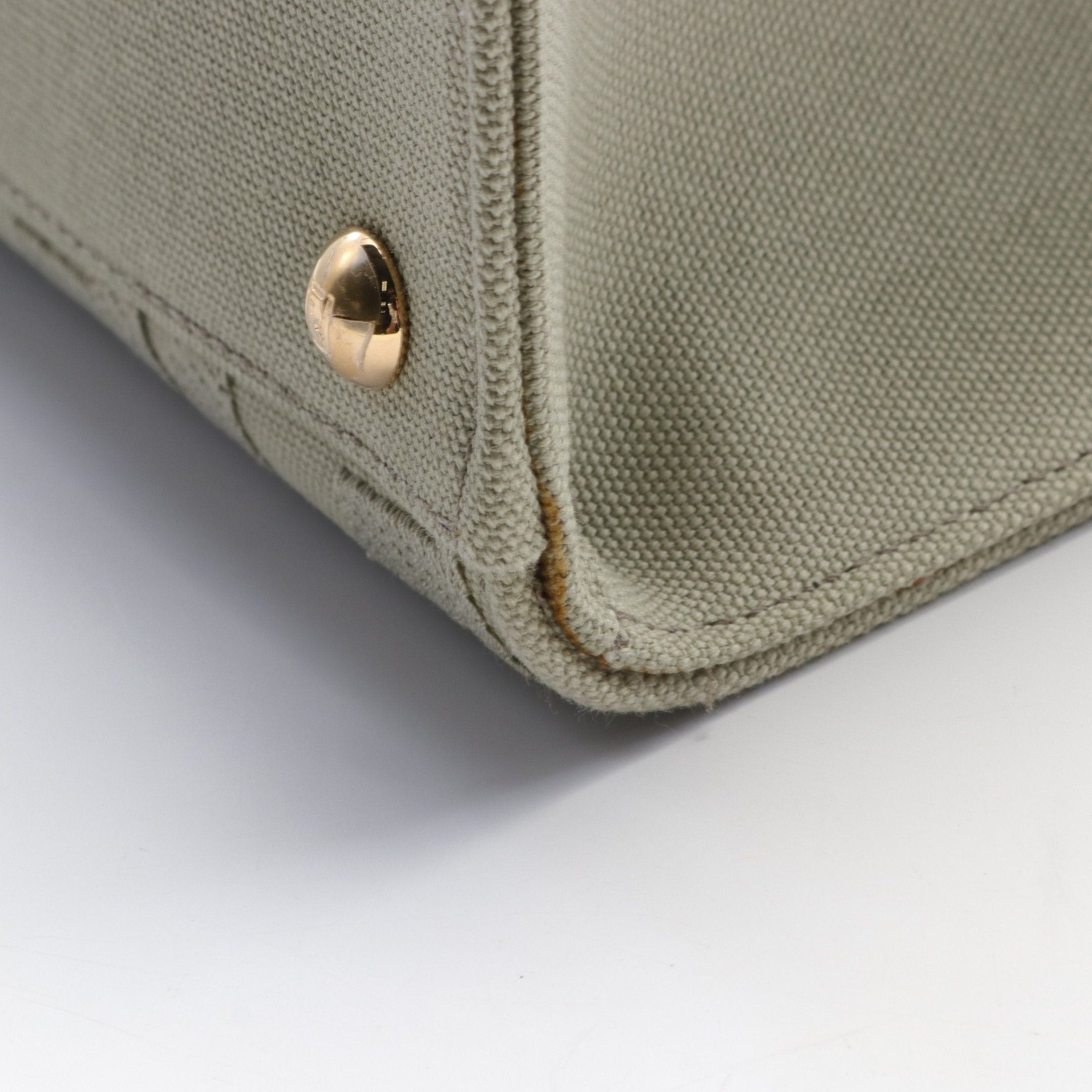 Fendi Fendi Peekaboo X Tote Medium Handbag Bag Canvas Leather Gray Green Size ONE SIZE - 6 Thumbnail
