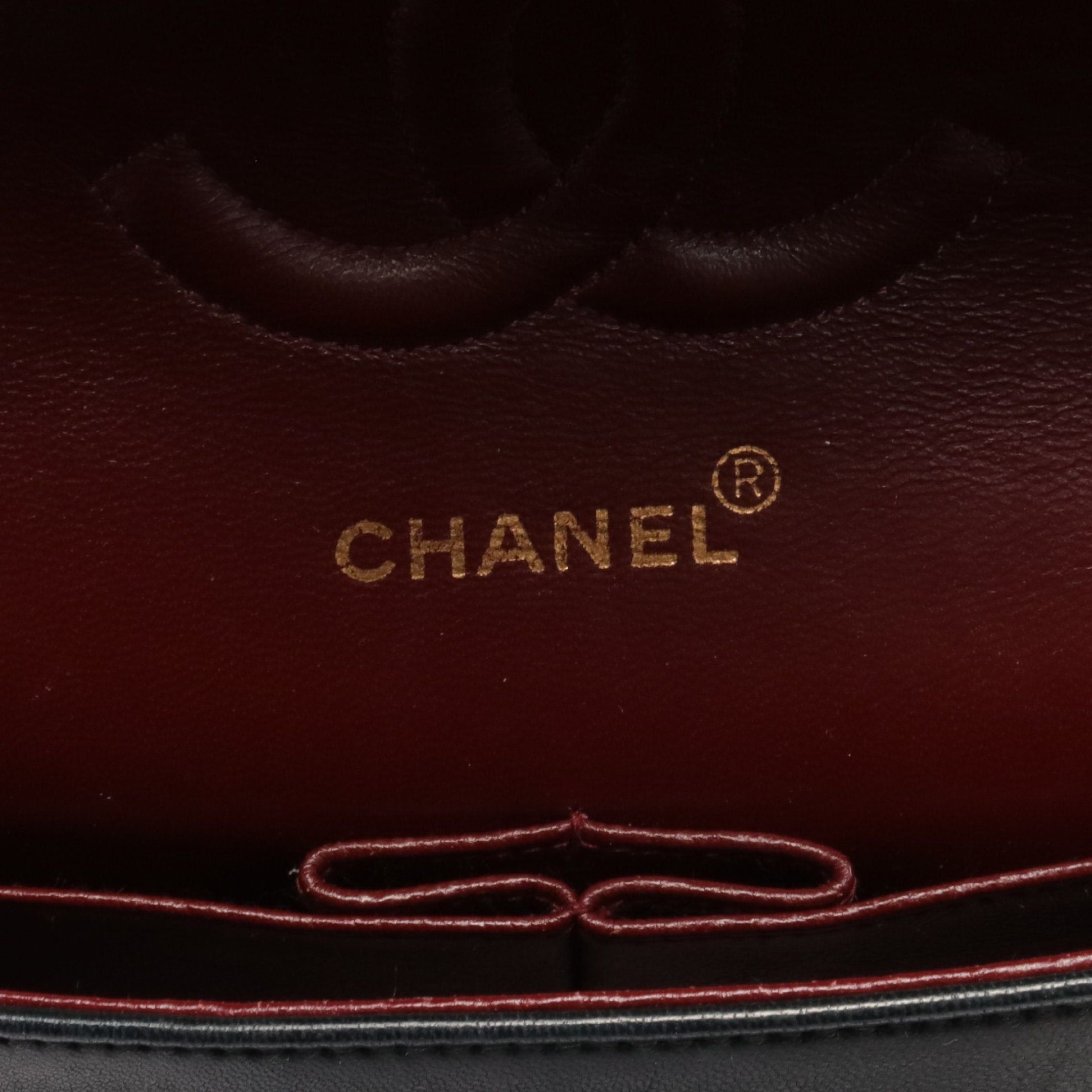 Chanel Chanel Matelasse Double Flap Chain Shoulder Bag Lambskin Black Gold Hardware Size ONE SIZE - 4 Thumbnail