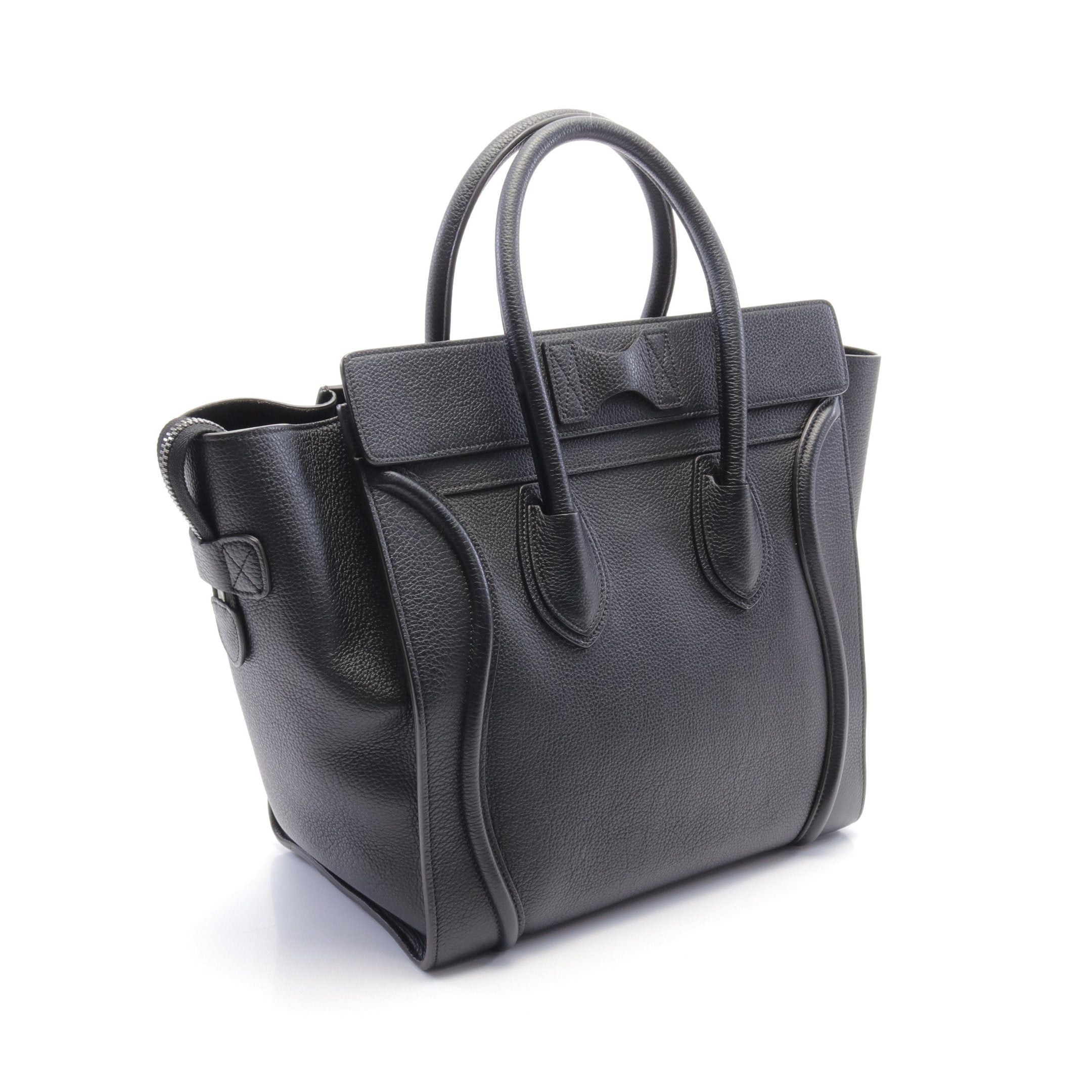 Celine Celine Luggage Mini Shopper Handbag Leather Black Size ONE SIZE - 2 Thumbnail