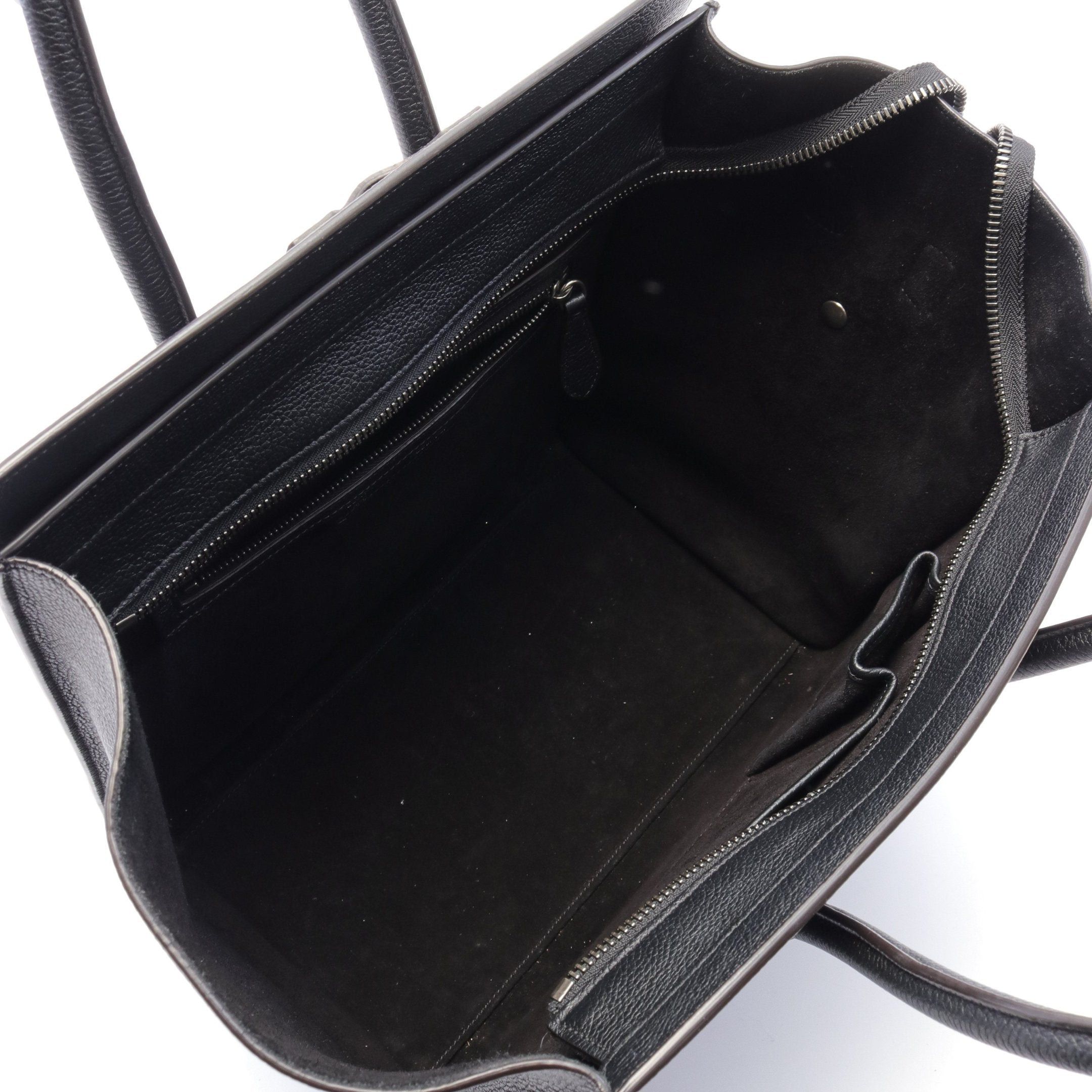 Celine Celine Luggage Mini Shopper Handbag Leather Black Size ONE SIZE - 3 Thumbnail