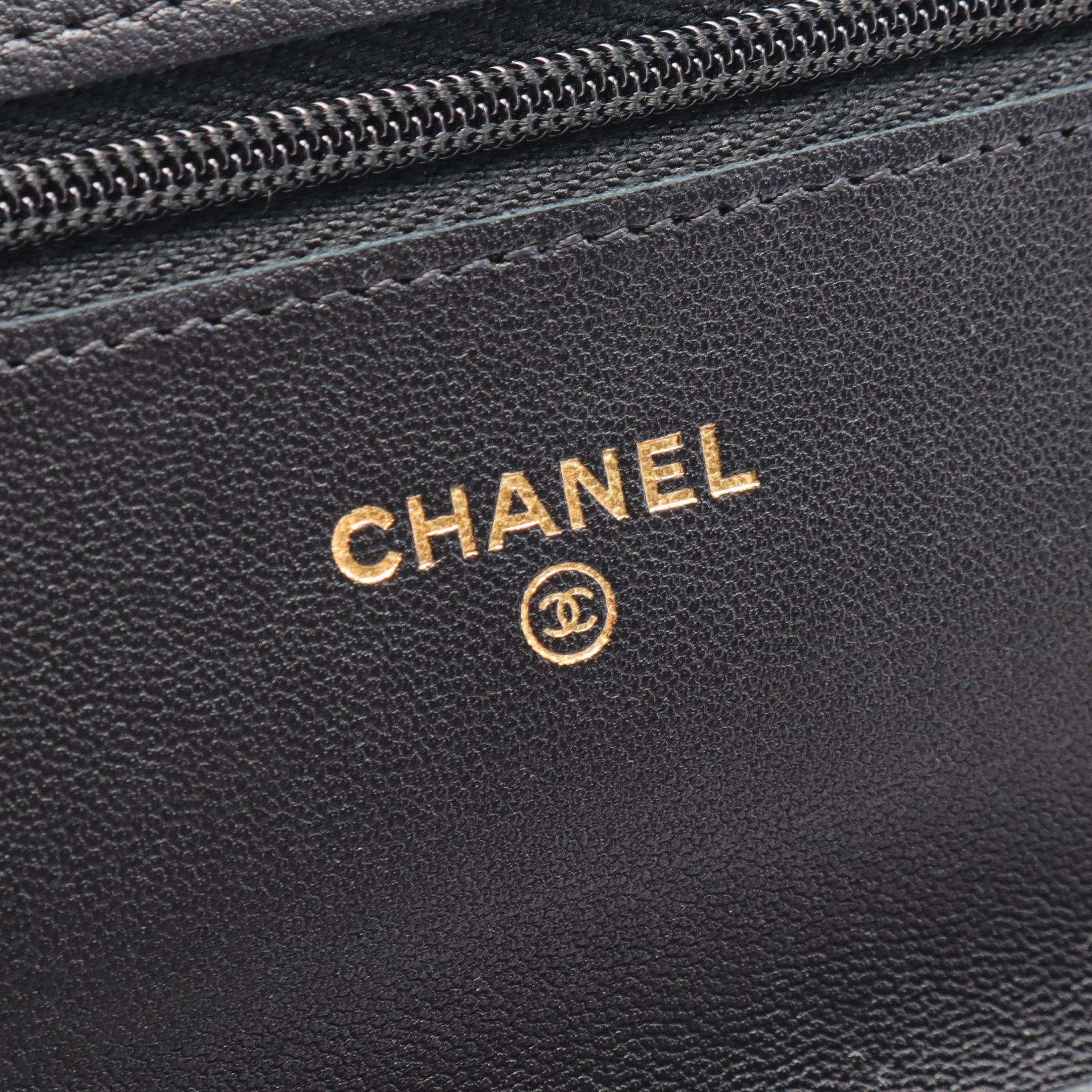 Chanel Chanel Matelasse Chain Wallet Lambskin Black Gold Hardware Size ONE SIZE - 4 Thumbnail
