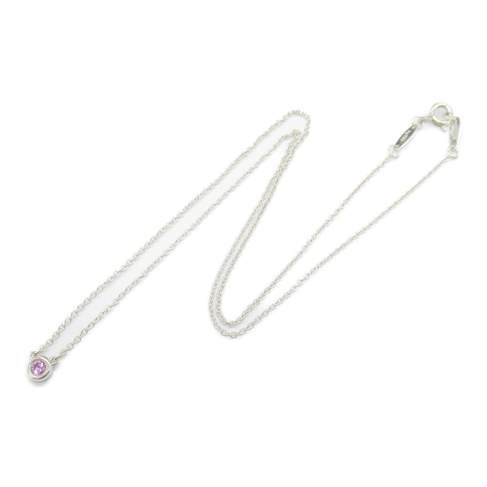 Tiffany & Co. Tiffany Co By-The-Yard Pink Sapphire Necklace 925 Silver Size ONE SIZE - 3 Thumbnail