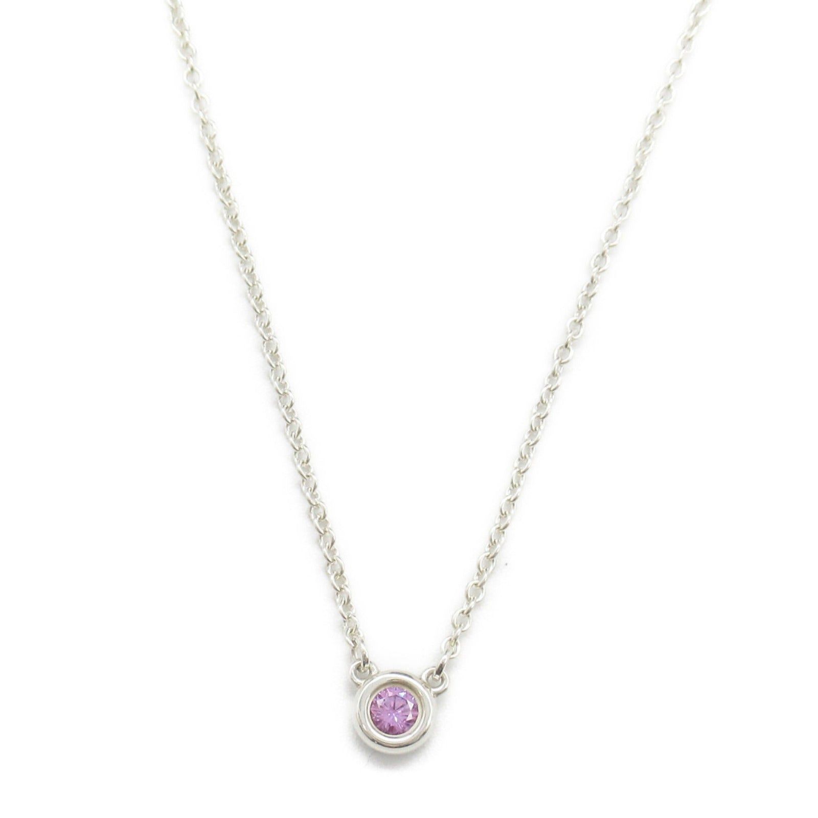 Tiffany & Co. Tiffany Co By-The-Yard Pink Sapphire Necklace 925 Silver Size ONE SIZE - 2 Thumbnail