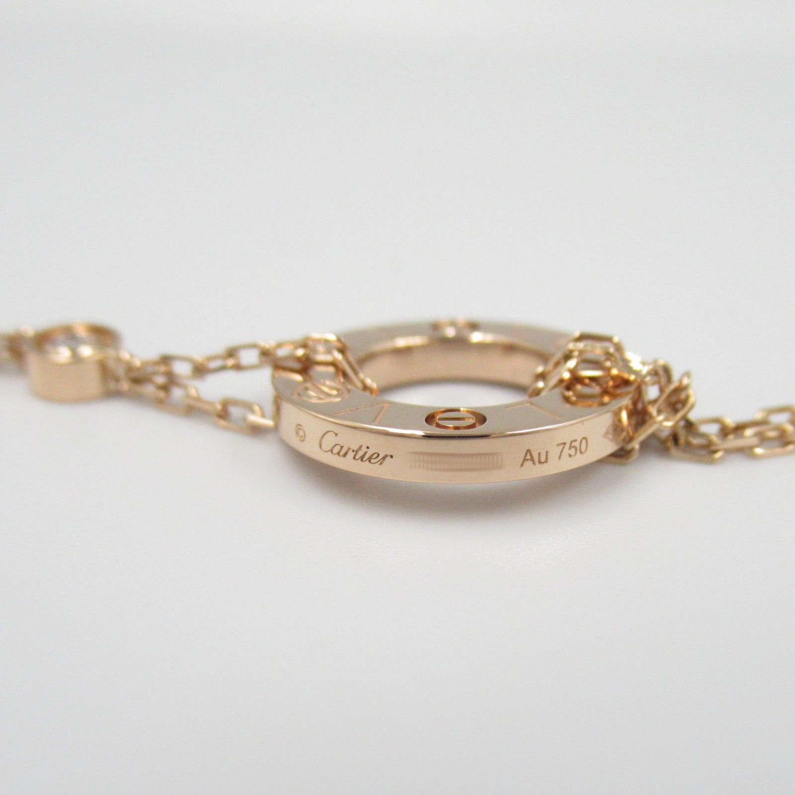 Cartier Cartier Love Diamond Necklace K18Pg (Pink Gold) Clear Size ONE SIZE - 4 Thumbnail