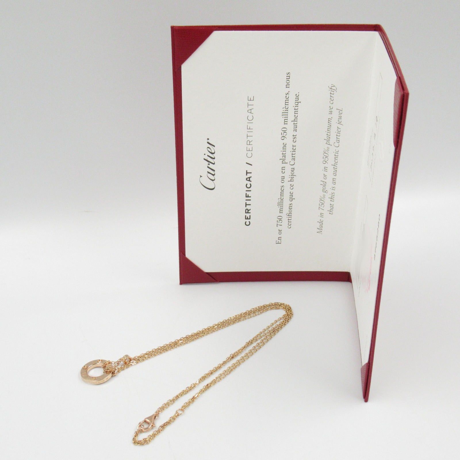 Cartier Cartier Love Diamond Necklace K18Pg (Pink Gold) Clear Size ONE SIZE - 7 Thumbnail