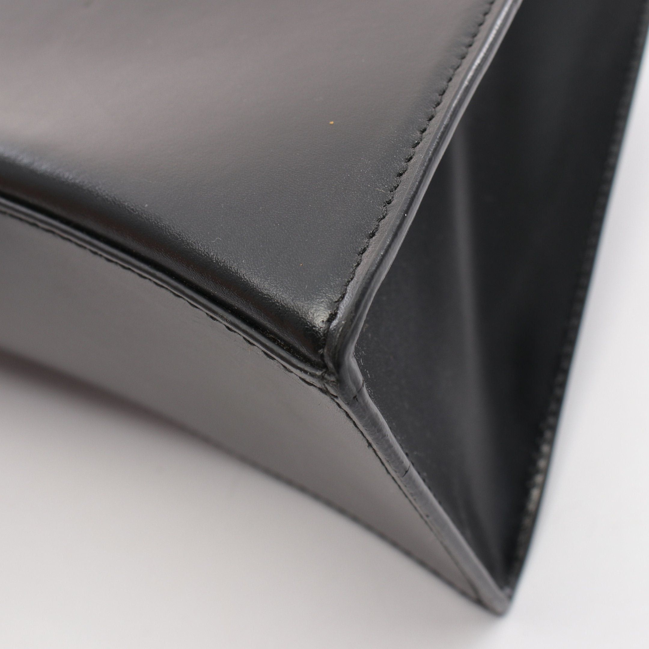 Balenciaga Balenciaga Hour Glass Handbag Leather Black Size ONE SIZE - 8 Thumbnail