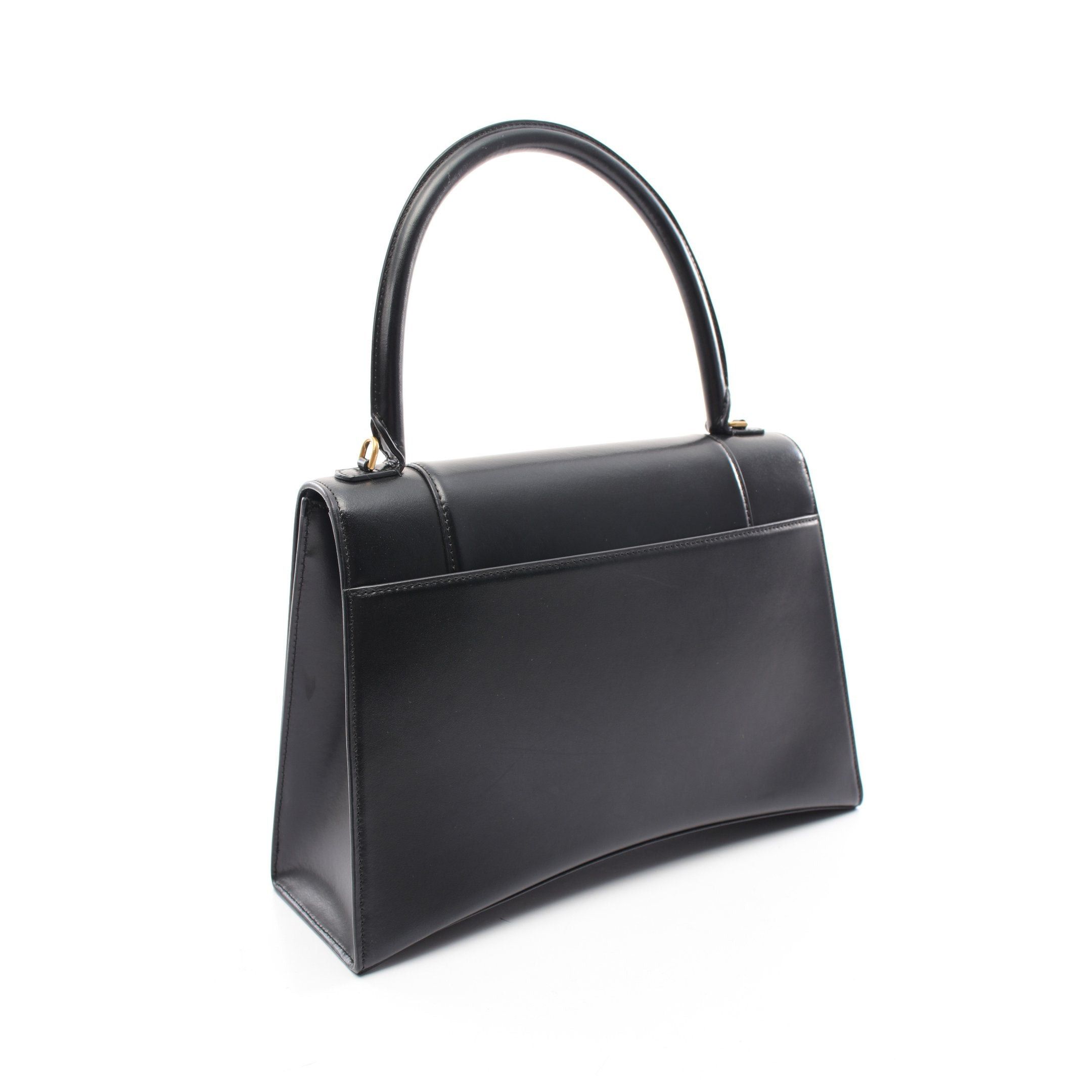 Balenciaga Balenciaga Hour Glass Handbag Leather Black Size ONE SIZE - 2 Thumbnail