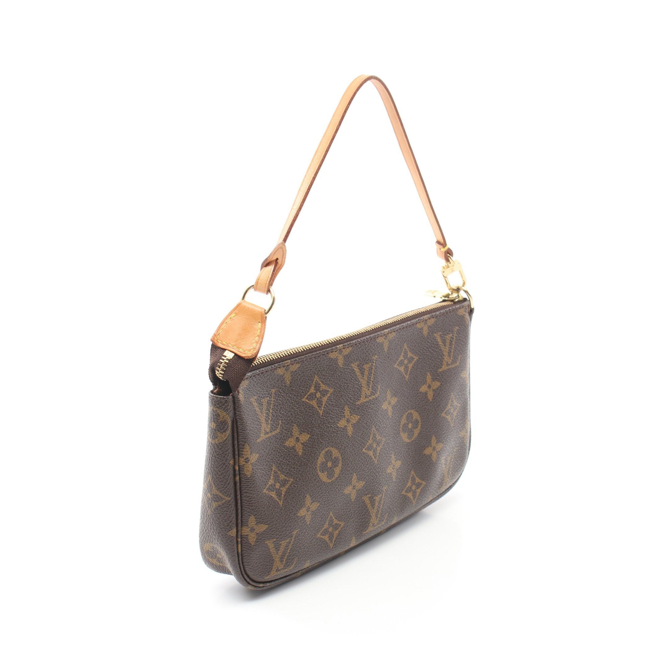 Louis Vuitton Louis Vuitton Pochette Accessoires Monogram Handbag Leather Brown Size ONE SIZE - 2 Thumbnail
