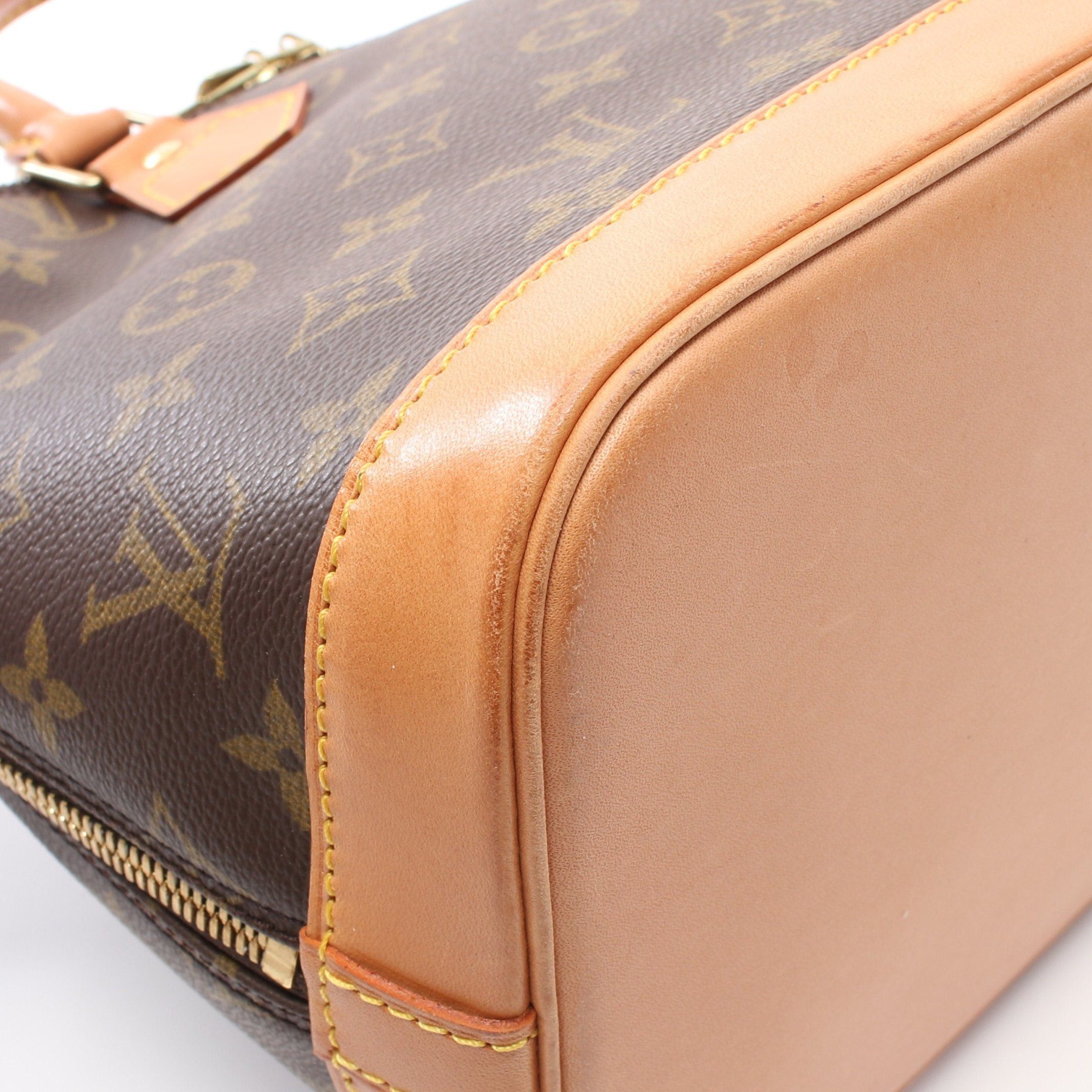 Louis Vuitton Louis Vuitton Alma Pm Monogram Handbag Leather Brown Size ONE SIZE - 7 Thumbnail
