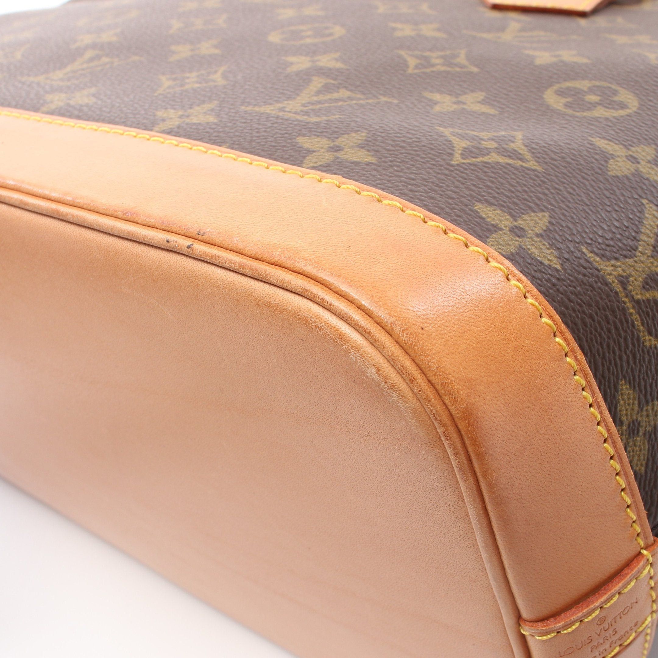 Louis Vuitton Louis Vuitton Alma Pm Monogram Handbag Leather Brown Size ONE SIZE - 8 Thumbnail