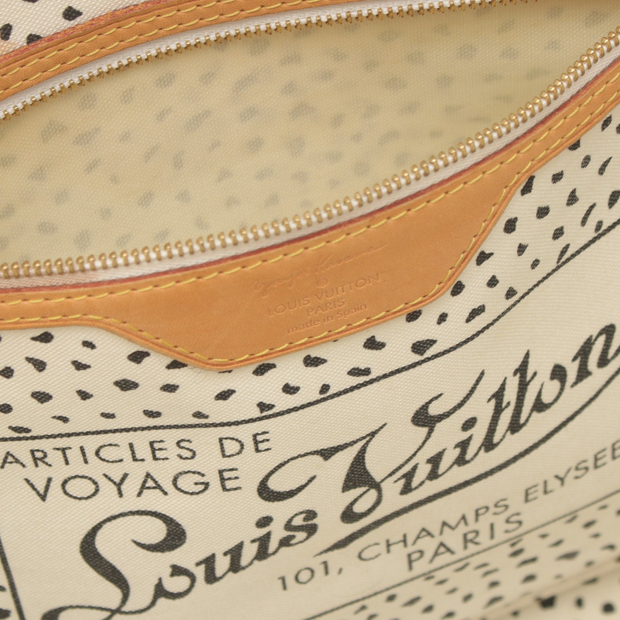 Louis Vuitton Louis Vuitton Neverfull Mm Monogram Wave Bron Shoulder Bag Tote Leather Brown White Yayoi Kusama Collaboration Size ONE SIZE - 4 Thumbnail