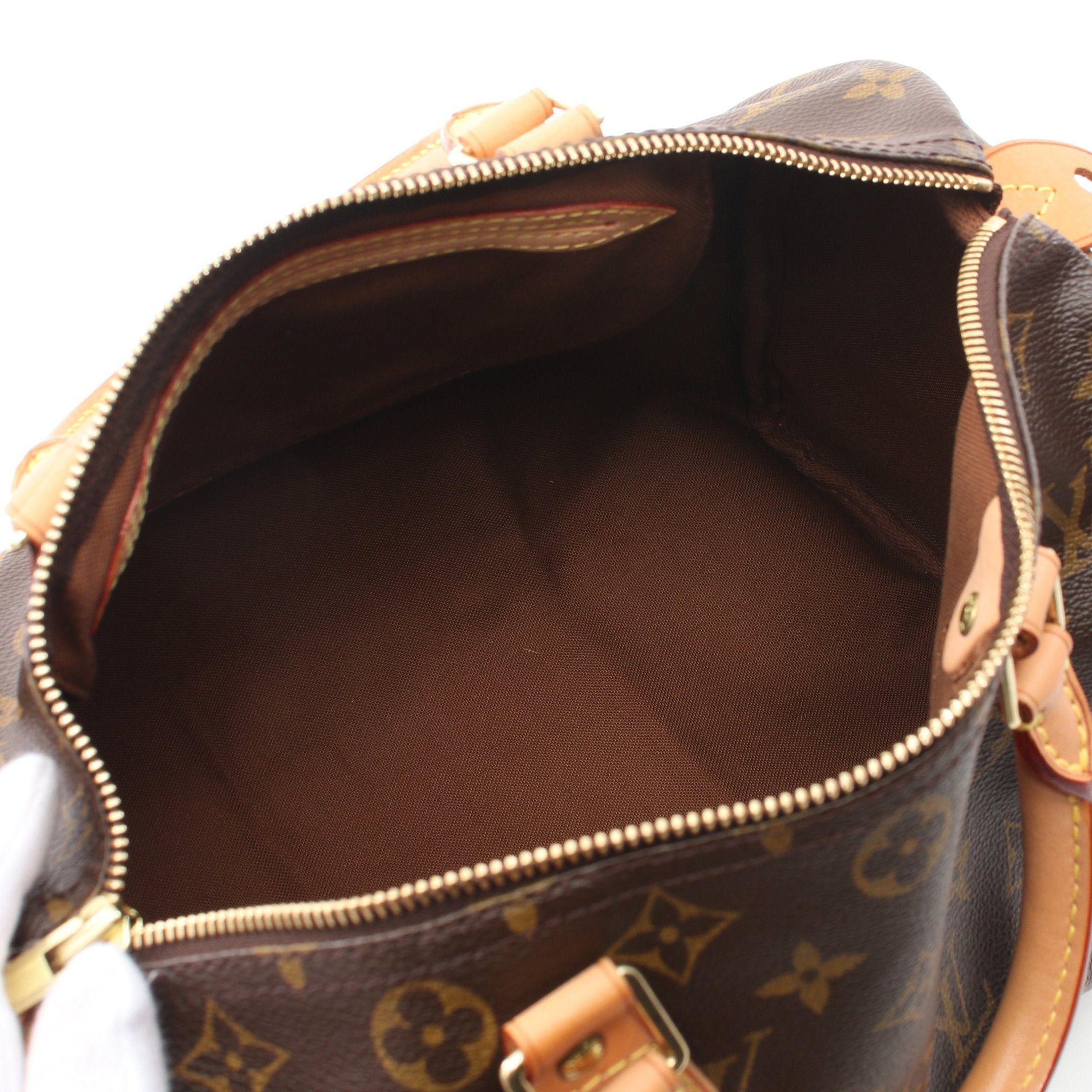 Louis Vuitton Louis Vuitton Speedy 30 Monogram Handbag Leather Brown Size ONE SIZE - 3 Thumbnail